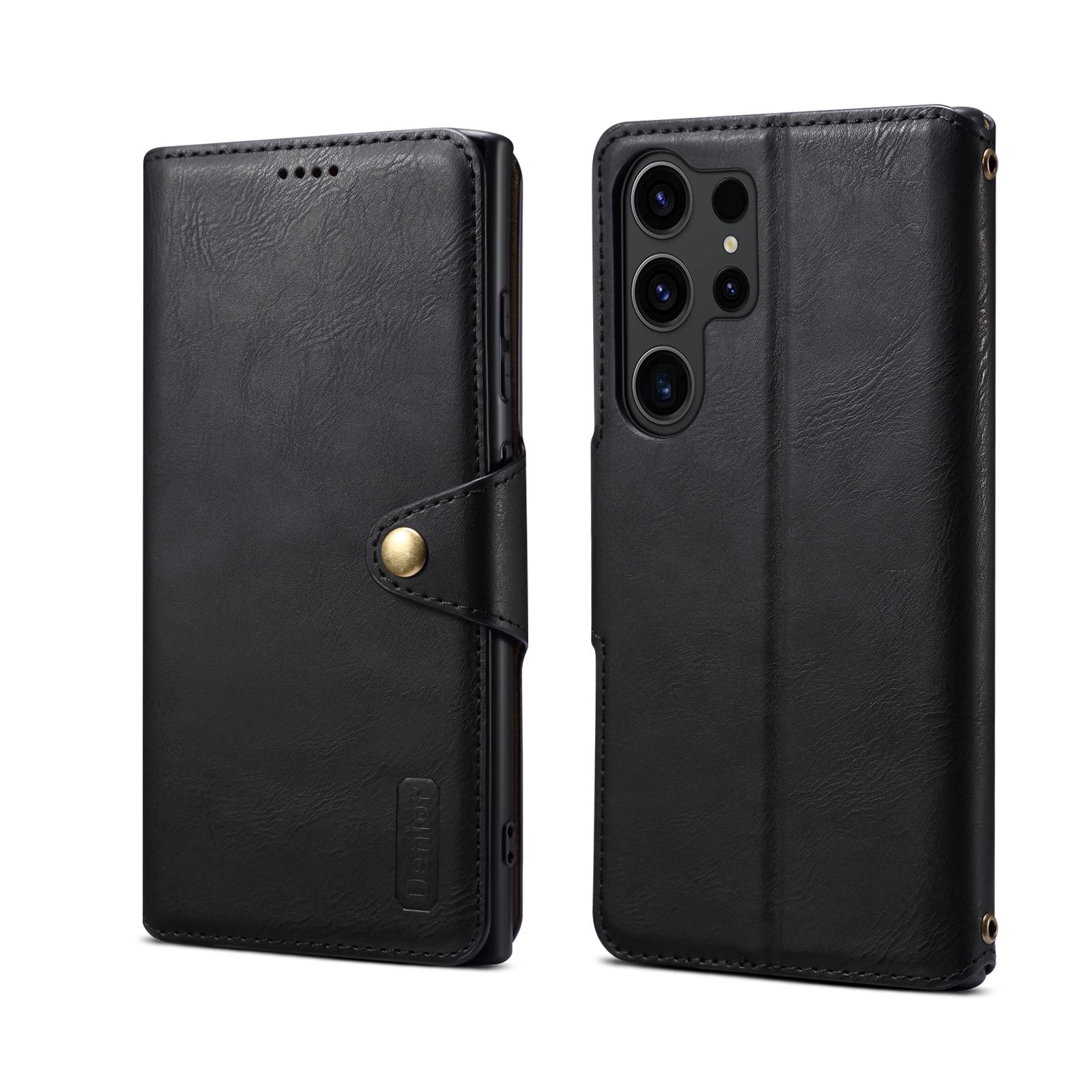 For Samsung Galaxy S24 Ultra 5G Denior Cowhide Texture Wallet Style Leather Phone Case(Black) For Samsung Galaxy S24 Ultra 5G Denior Cowhide Texture Wallet Style Leather Phone Case(Black)