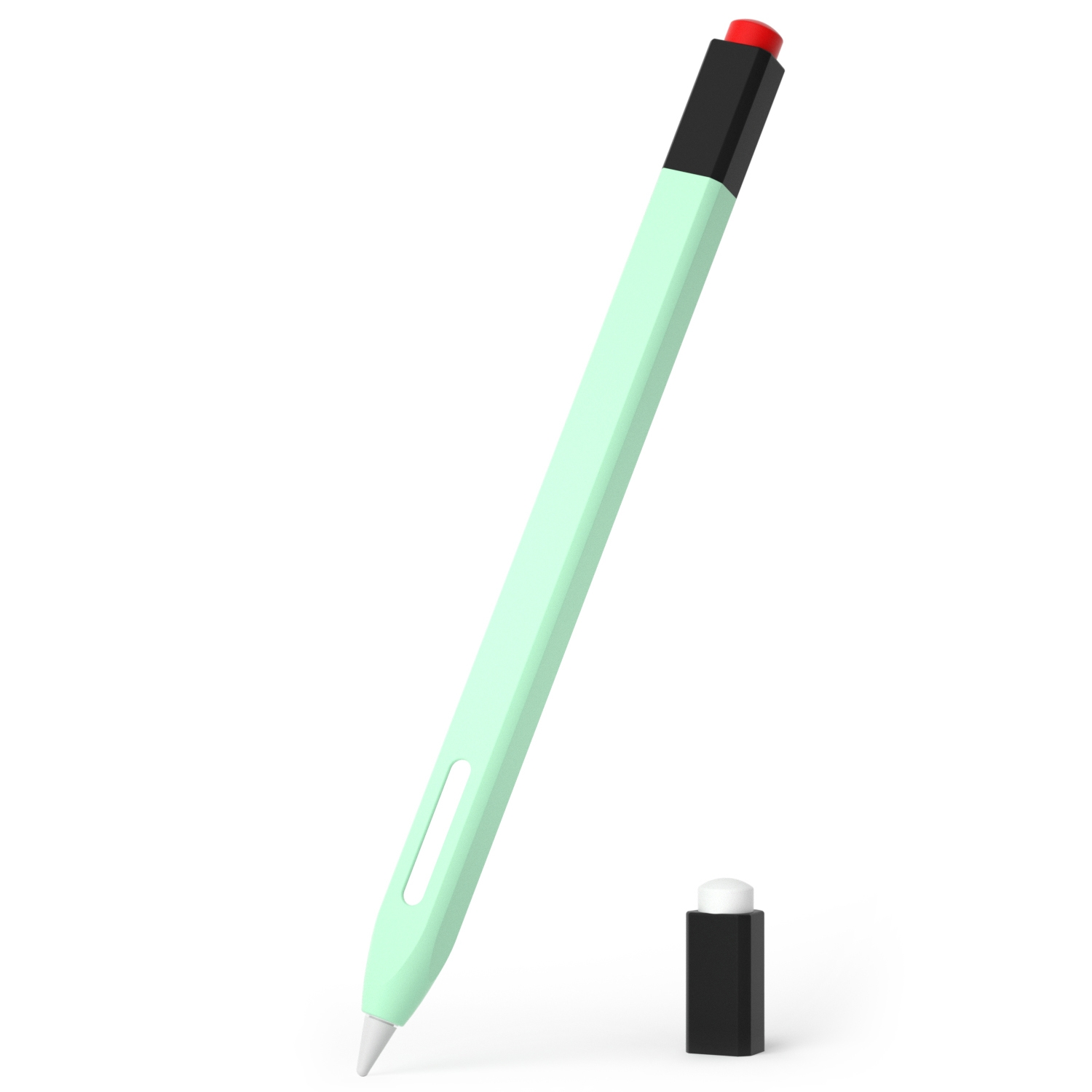 For Apple Pencil 2 Retro Pencil Style Stylus Pen Protective Case(Turquoise) For Apple Pencil 2 Retro Pencil Style Stylus Pen Protective Case(Turquoise)