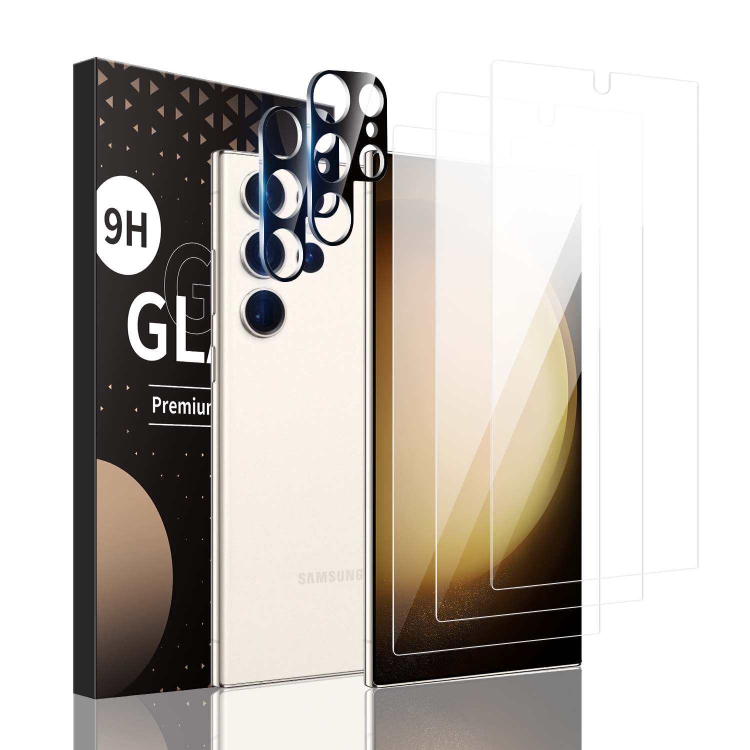 For Samsung Galaxy S24 Ultra 5G 3pcs 0.16mm 9H Nanoglass Fingerprint Unlock Screen Film with 2pcs Lens Film For Samsung Galaxy S24 Ultra 5G 3pcs 0.16mm 9H Nanoglass Fingerprint Unlock Screen Film with 2pcs Lens Film