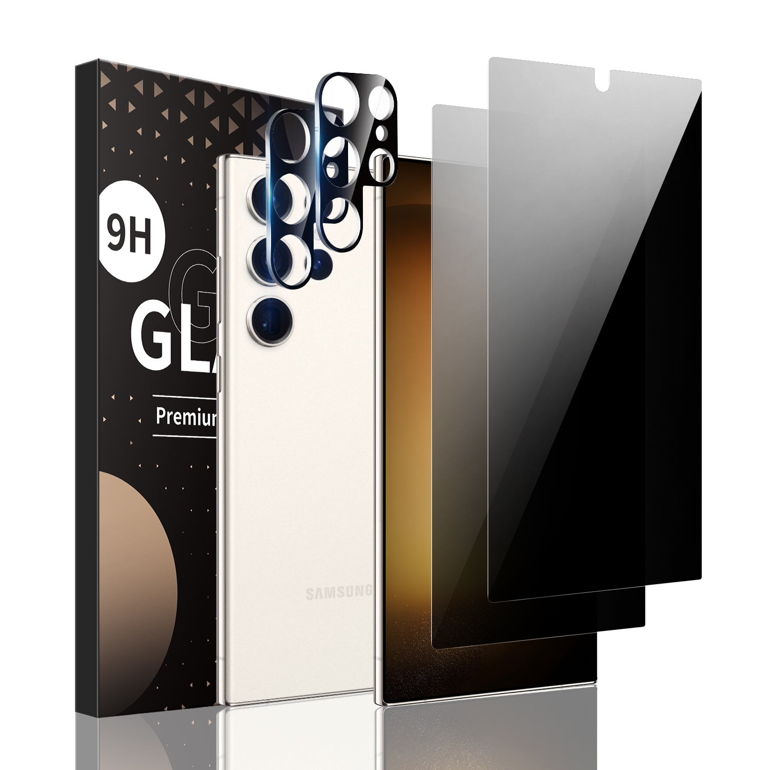 For Samsung Galaxy S24 Ultra 5G 2pcs 0.16mm 9H Nanoglass Fingerprint Unlock Privacy Screen Film with 2pcs Lens Film For Samsung Galaxy S24 Ultra 5G 2pcs 0.16mm 9H Nanoglass Fingerprint Unlock Privacy Screen Film with 2pcs Lens Film