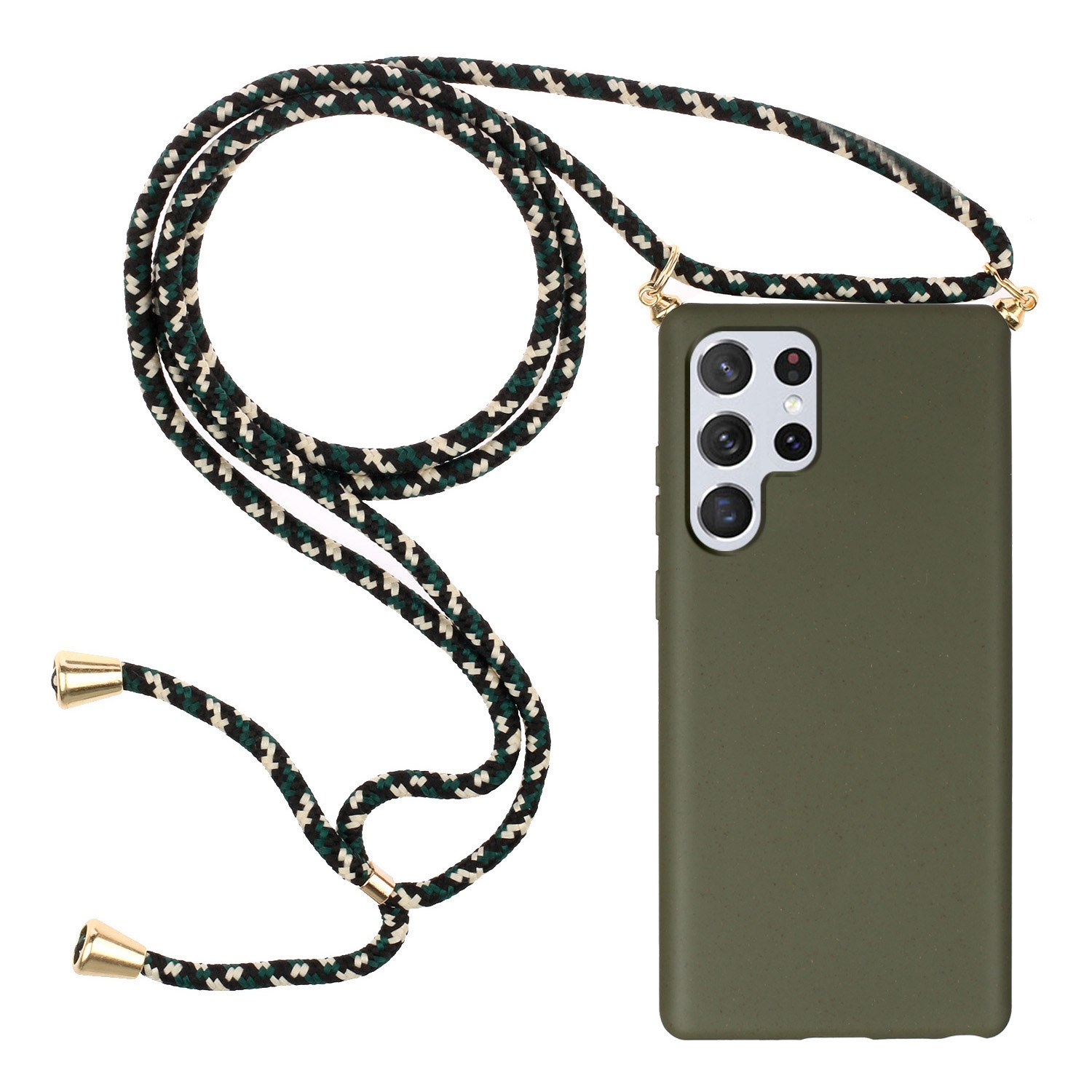 For Samsung Galaxy S24 Ultra 5G Wheat Straw Material + TPU Phone Case with Lanyard(Army Green) For Samsung Galaxy S24 Ultra 5G Wheat Straw Material + TPU Phone Case with Lanyard(Army Green)