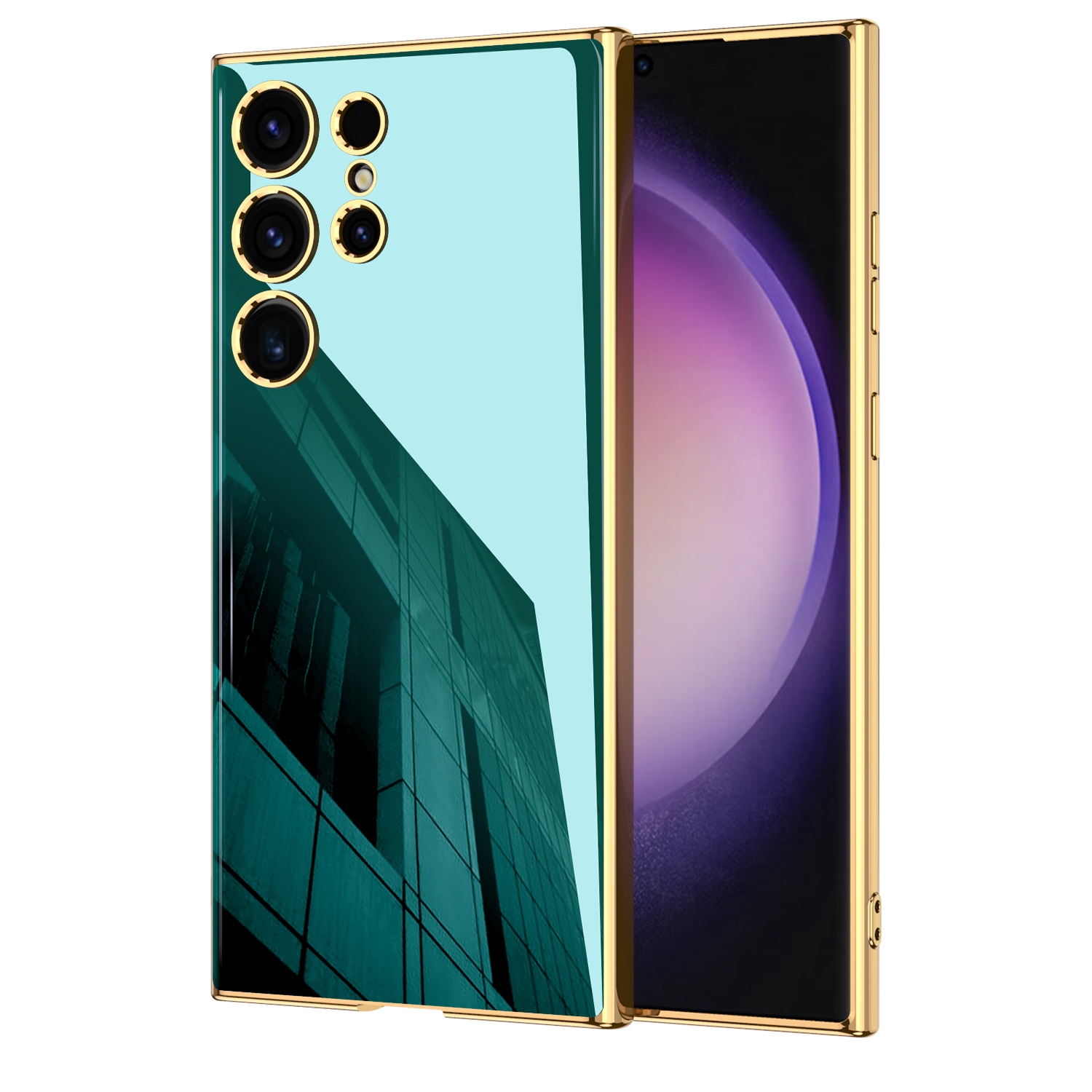 For Samsung Galaxy S24 Ultra 5G GKK Electroplating TPU Full Coverage Phone Case(Green) For Samsung Galaxy S24 Ultra 5G GKK Electroplating TPU Full Coverage Phone Case(Green)