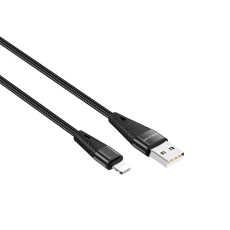 Borofone BU10 1.2m 2.4A Max Output USB to 8 Pin Pineapple Data Sync Charging Cable(Black) Borofone BU10 1.2m 2.4A Max Output USB to 8 Pin Pineapple Data Sync Charging Cable(Black)
