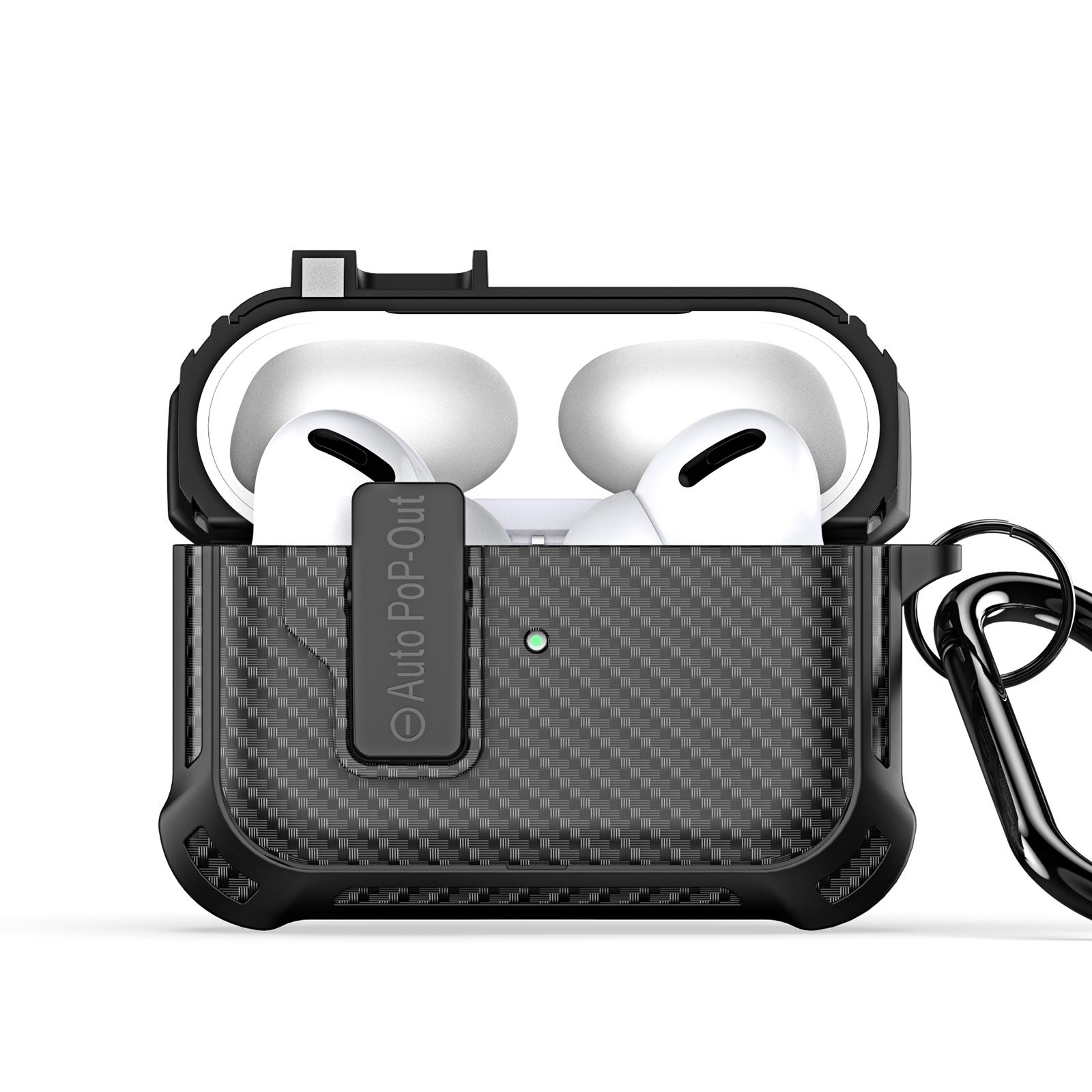 For AirPods Pro DUX DUCIS PECI Series Earbuds Box Protective Case(Black)