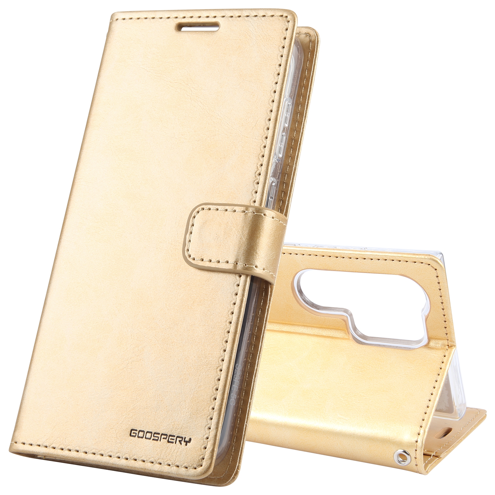 For Samsung Galaxy S24 Ultra 5G GOOSPERY BLUE MOON Crazy Horse Texture Leather Phone Case(Gold) For Samsung Galaxy S24 Ultra 5G GOOSPERY BLUE MOON Crazy Horse Texture Leather Phone Case(Gold)