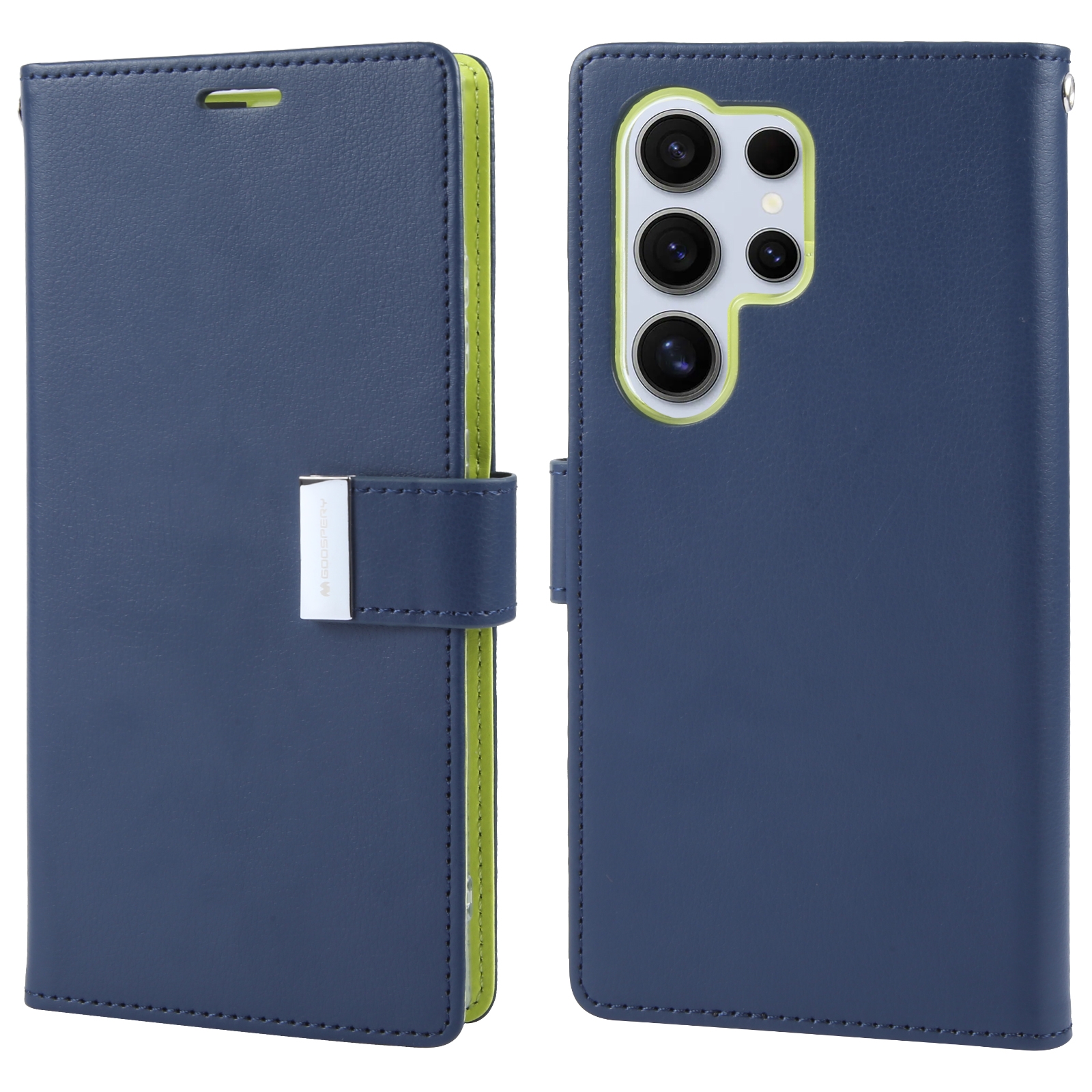 For Samsung Galaxy S24 Ultra 5G GOOSPERY RICH DIARY Crazy Horse Texture Leather Phone Case(Blue) For Samsung Galaxy S24 Ultra 5G GOOSPERY RICH DIARY Crazy Horse Texture Leather Phone Case(Blue)