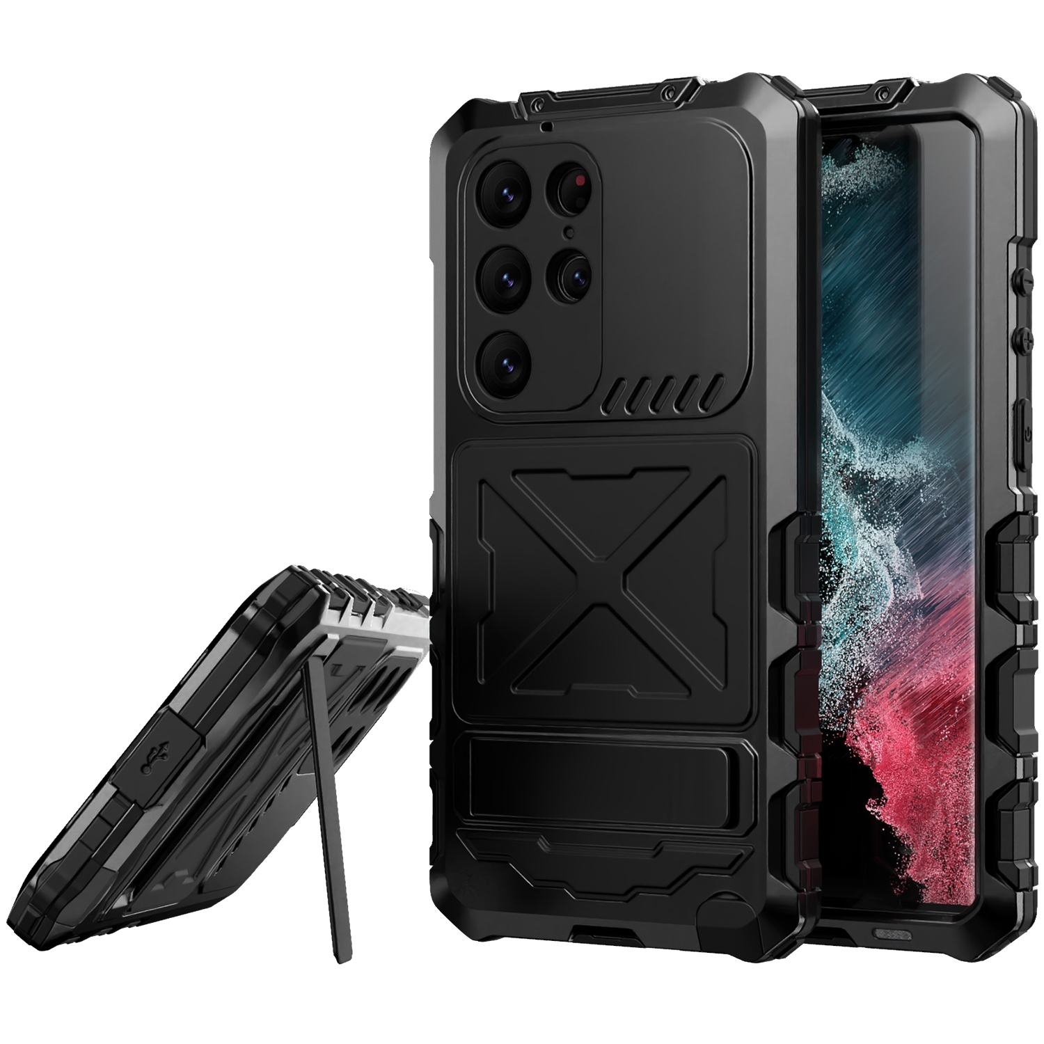 For Samsung Galaxy S24 Ultra 5G R-JUST Life Waterproof Dustproof Shockproof Phone Case(Black) For Samsung Galaxy S24 Ultra 5G R-JUST Life Waterproof Dustproof Shockproof Phone Case(Black)