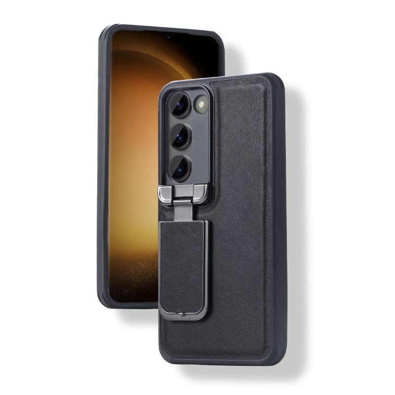 For Samsung Galaxy S23+ 5G Lens Flip Cover All-inclusive Phone Case with Holder(Black) For Samsung Galaxy S23+ 5G Lens Flip Cover All-inclusive Phone Case with Holder(Black)