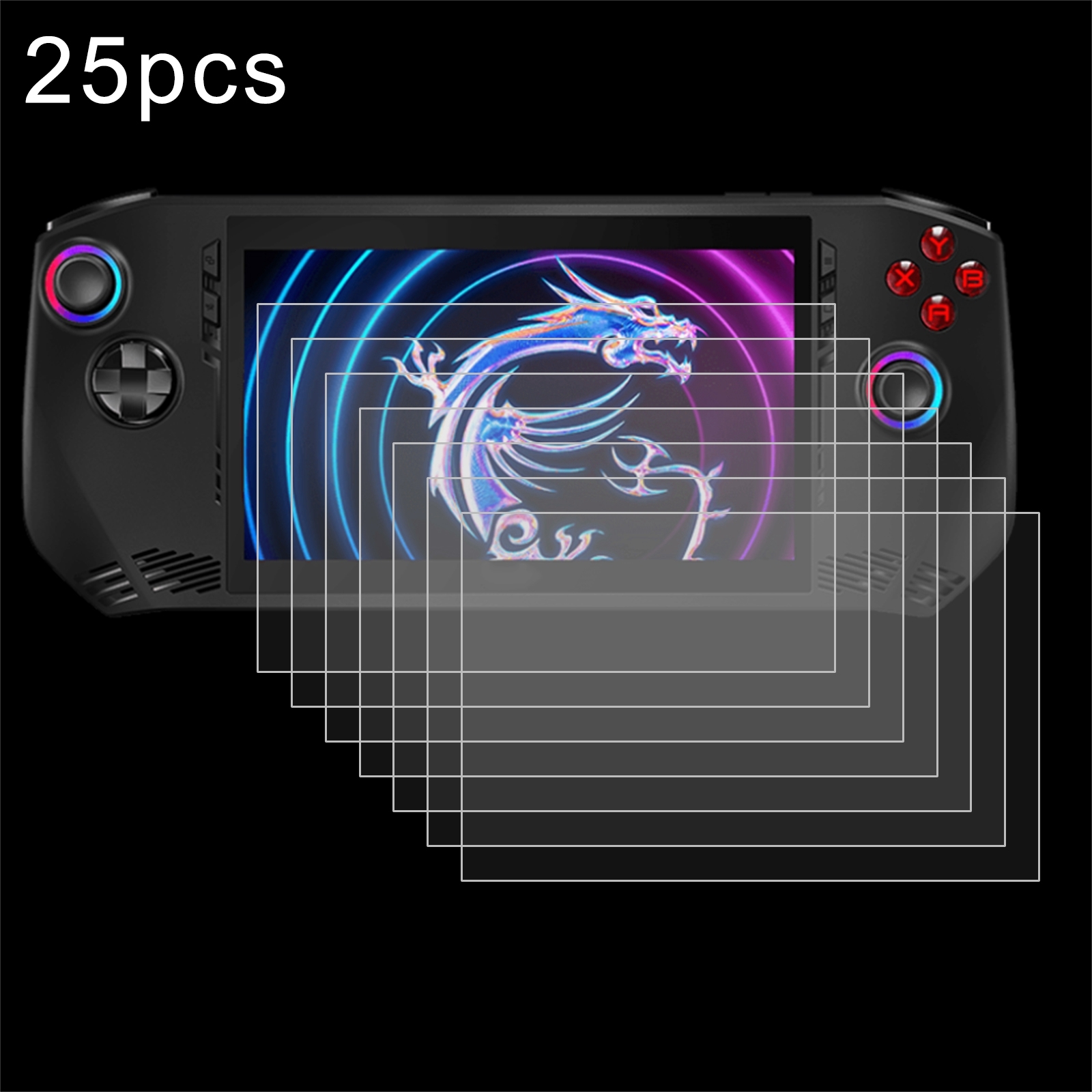 For MSI Claw 7 inch Game Console 25pcs 9H 0.3mm Explosion-proof Tempered Glass Film