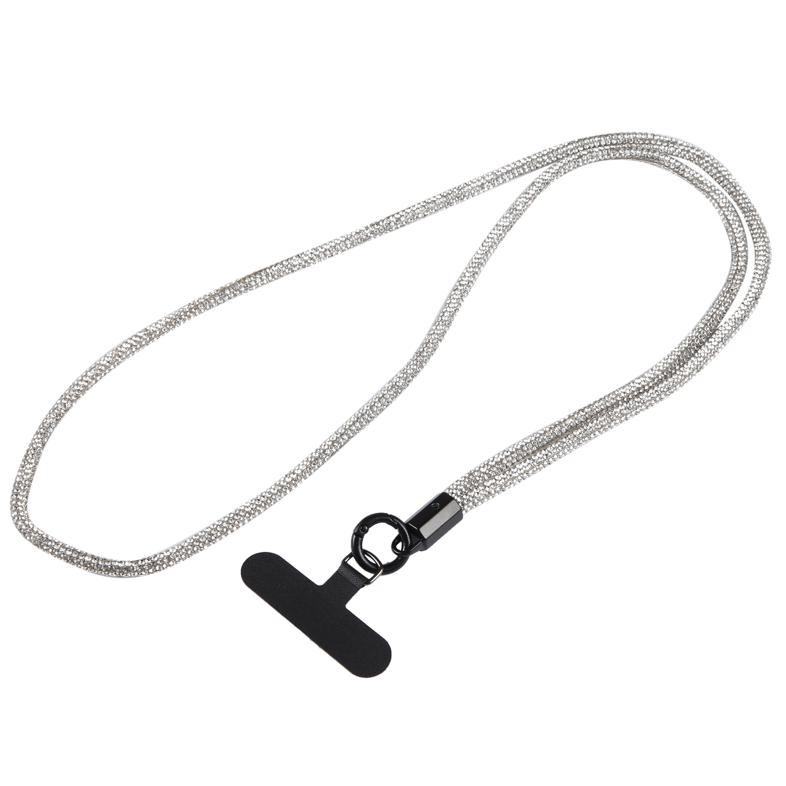 Sparkling Diamond Round Anti-lost Rope Long Lanyard(Silver) Sparkling Diamond Round Anti-lost Rope Long Lanyard(Silver)