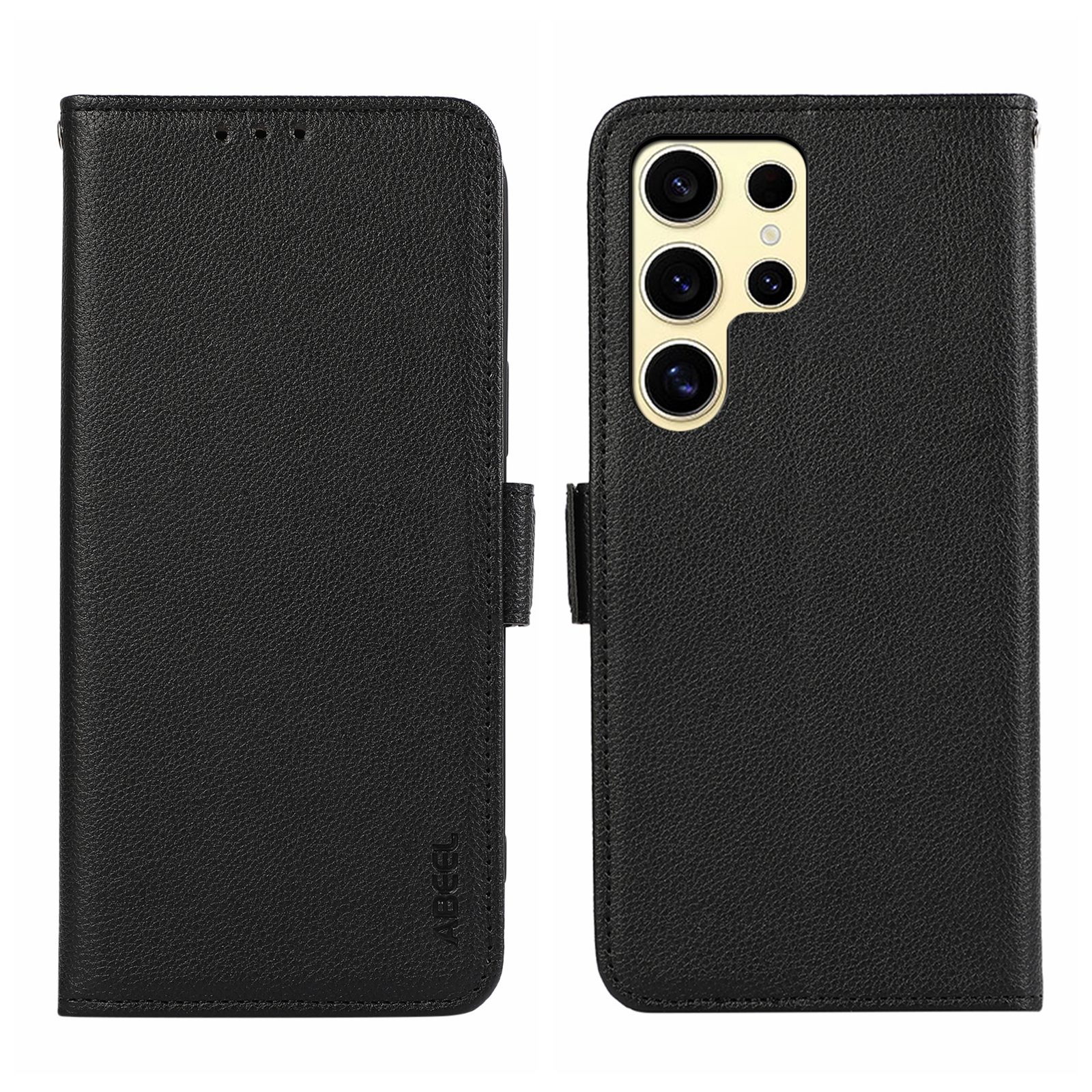 For Samsung Galaxy S23 Ultra 5G ABEEL Side-Magnetic Litchi Pattern Leather RFID Phone Case(Black) For Samsung Galaxy S23 Ultra 5G ABEEL Side-Magnetic Litchi Pattern Leather RFID Phone Case(Black)