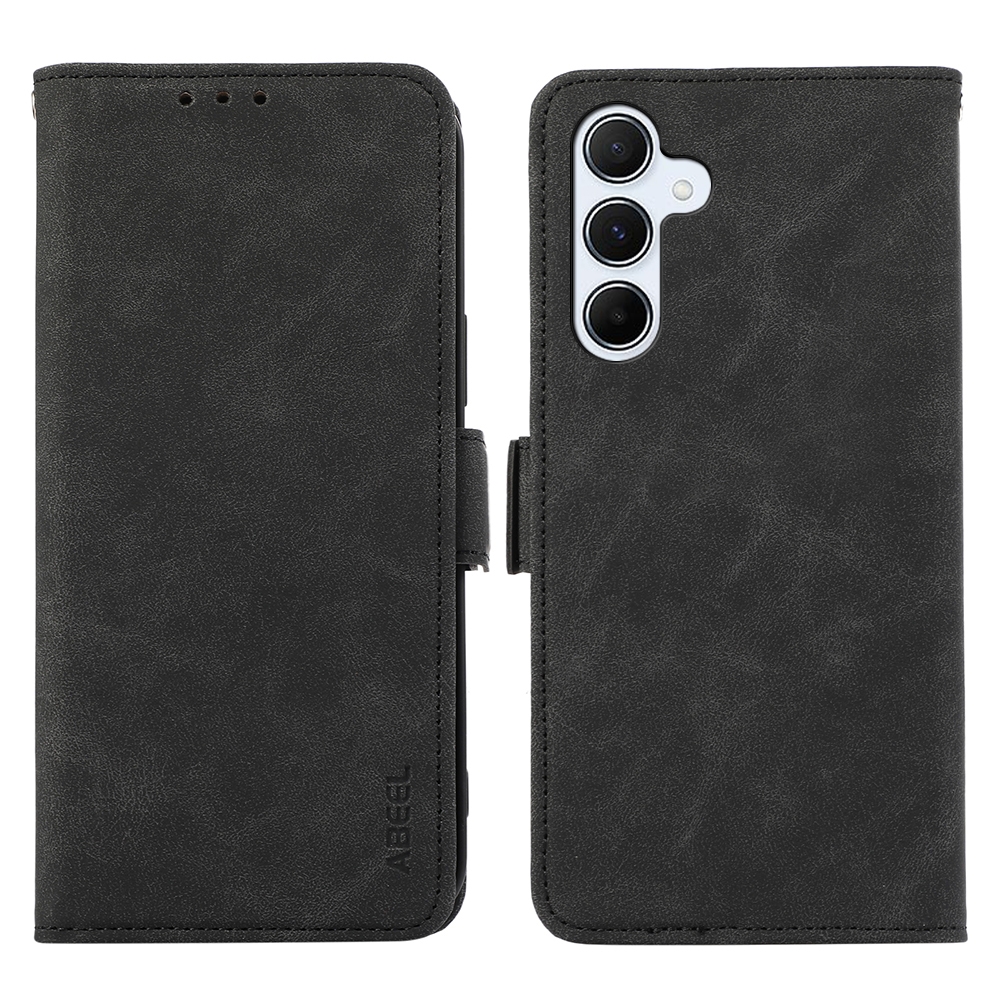 For Samsung Galaxy S23 FE 5G ABEEL Frosted Magnetic RFID Leather Phone Case(Black) For Samsung Galaxy S23 FE 5G ABEEL Frosted Magnetic RFID Leather Phone Case(Black)