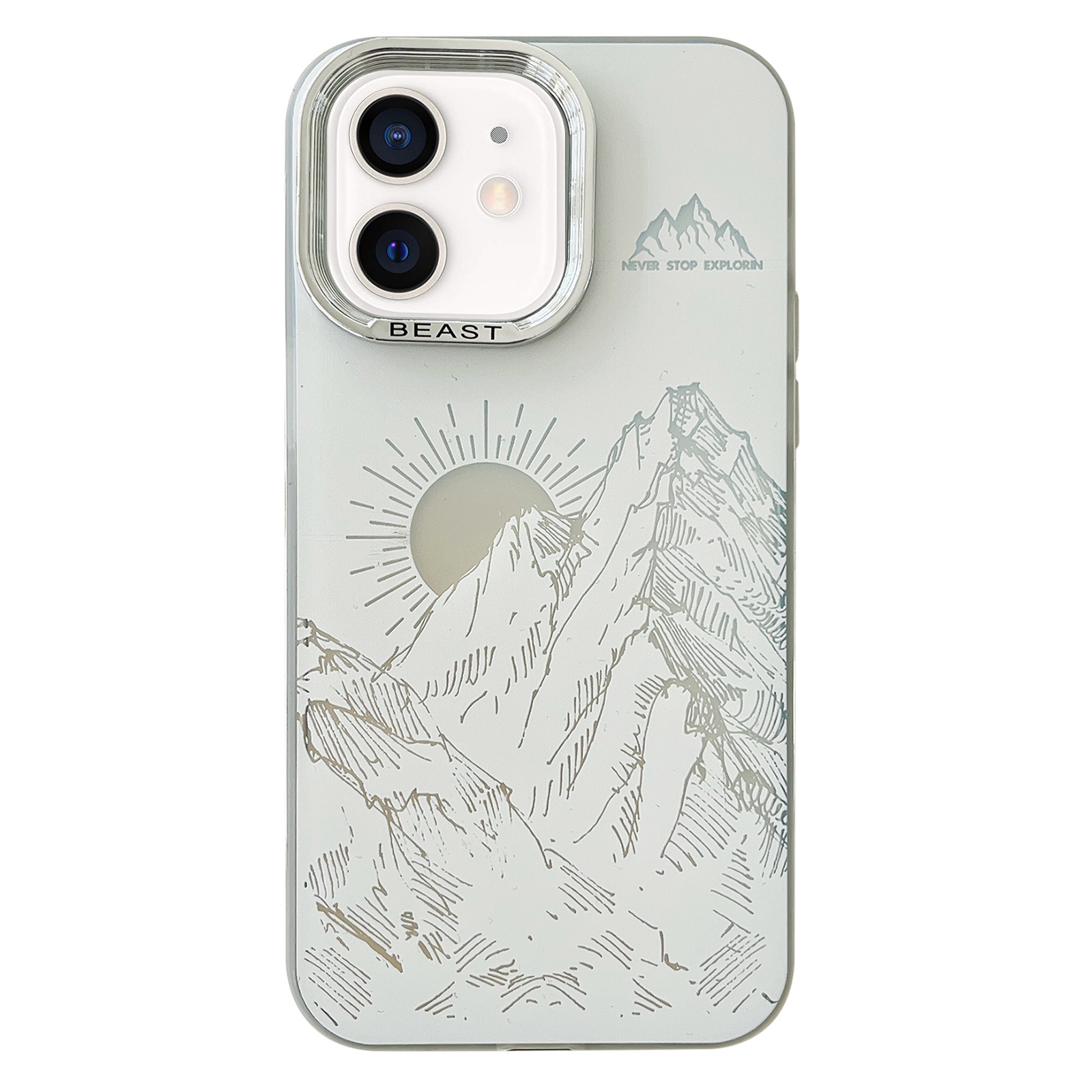For iPhone 11 2 in 1 Aurora Electroplating Frame Phone Case(Sunrise White) For iPhone 11 2 in 1 Aurora Electroplating Frame Phone Case(Sunrise White)