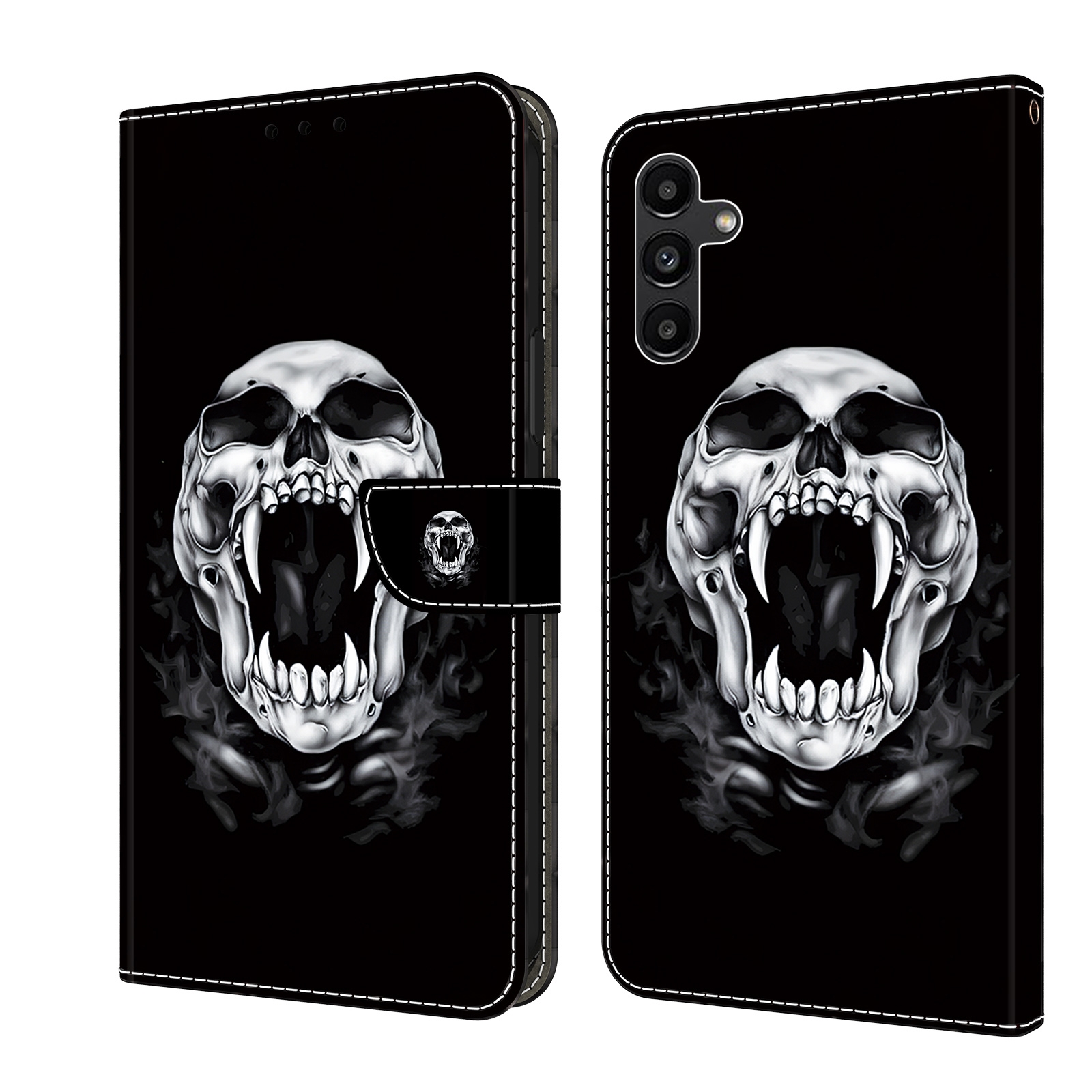 For Samsung Galaxy S23+ 5G Crystal Painted Leather Phone case(Skull) For Samsung Galaxy S23+ 5G Crystal Painted Leather Phone case(Skull)