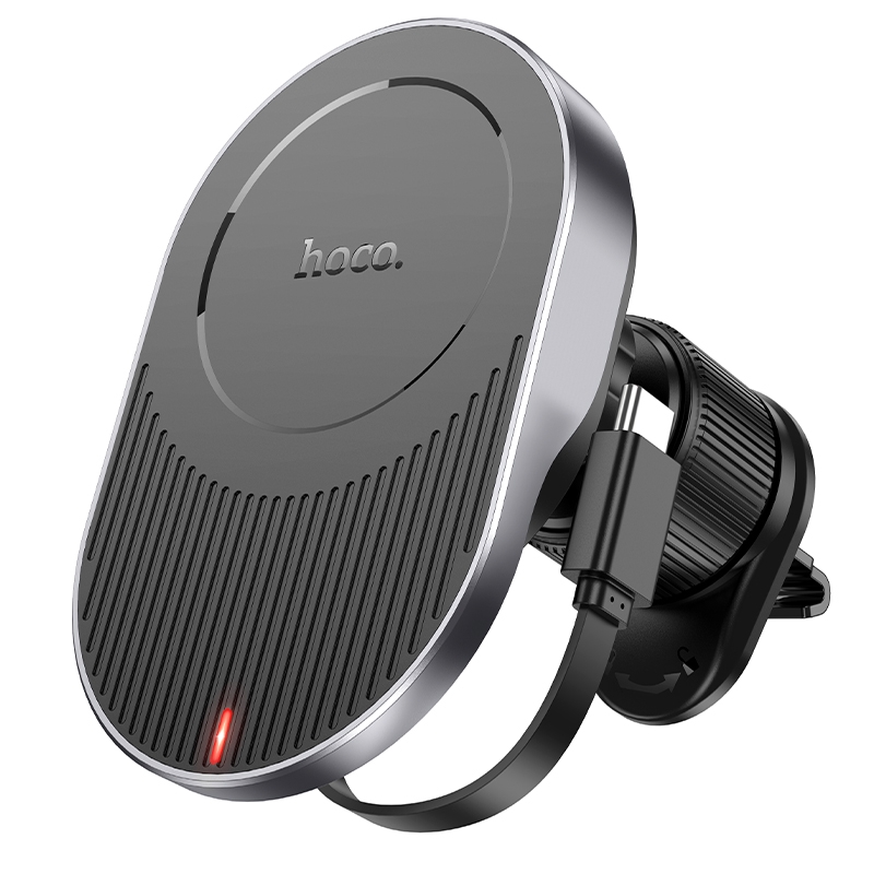 hoco HW12 Guardian Magnetic Wireless Fast Charging Car Air Outlet Holder(Black Grey) hoco HW12 Guardian Magnetic Wireless Fast Charging Car Air Outlet Holder(Black Grey)