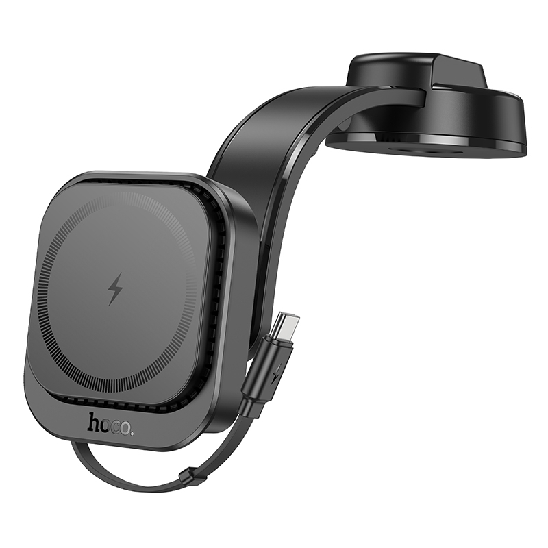 hoco HW24 Might Retractable Magnetic Wireless Fast Charging Car Center Console Holder(Black) hoco HW24 Might Retractable Magnetic Wireless Fast Charging Car Center Console Holder(Black)