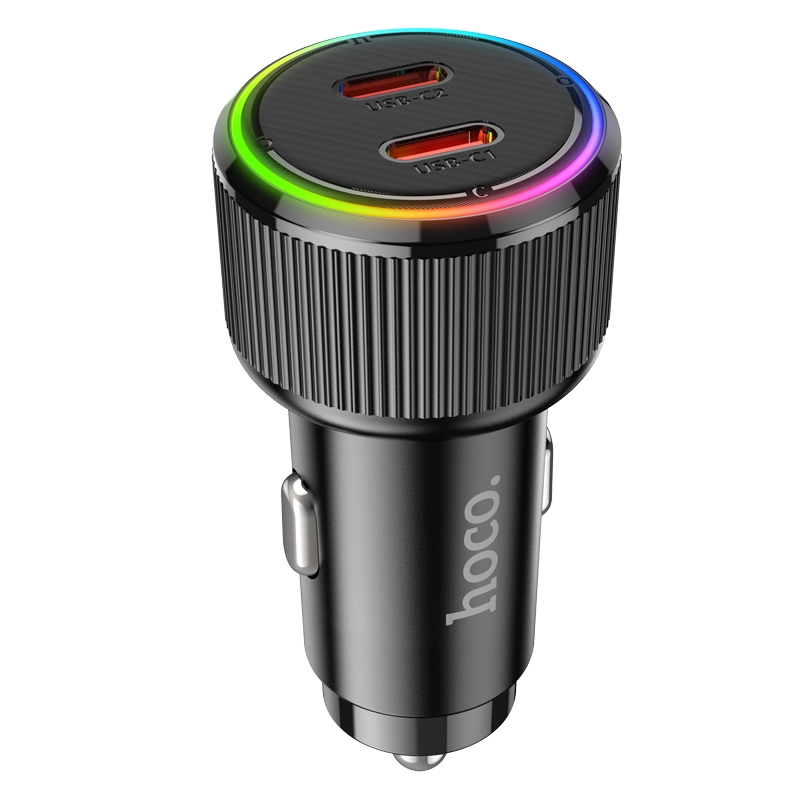 hoco NZ14B Guerrero PD50W Dual Type-C Port Car Charger(Black) hoco NZ14B Guerrero PD50W Dual Type-C Port Car Charger(Black)
