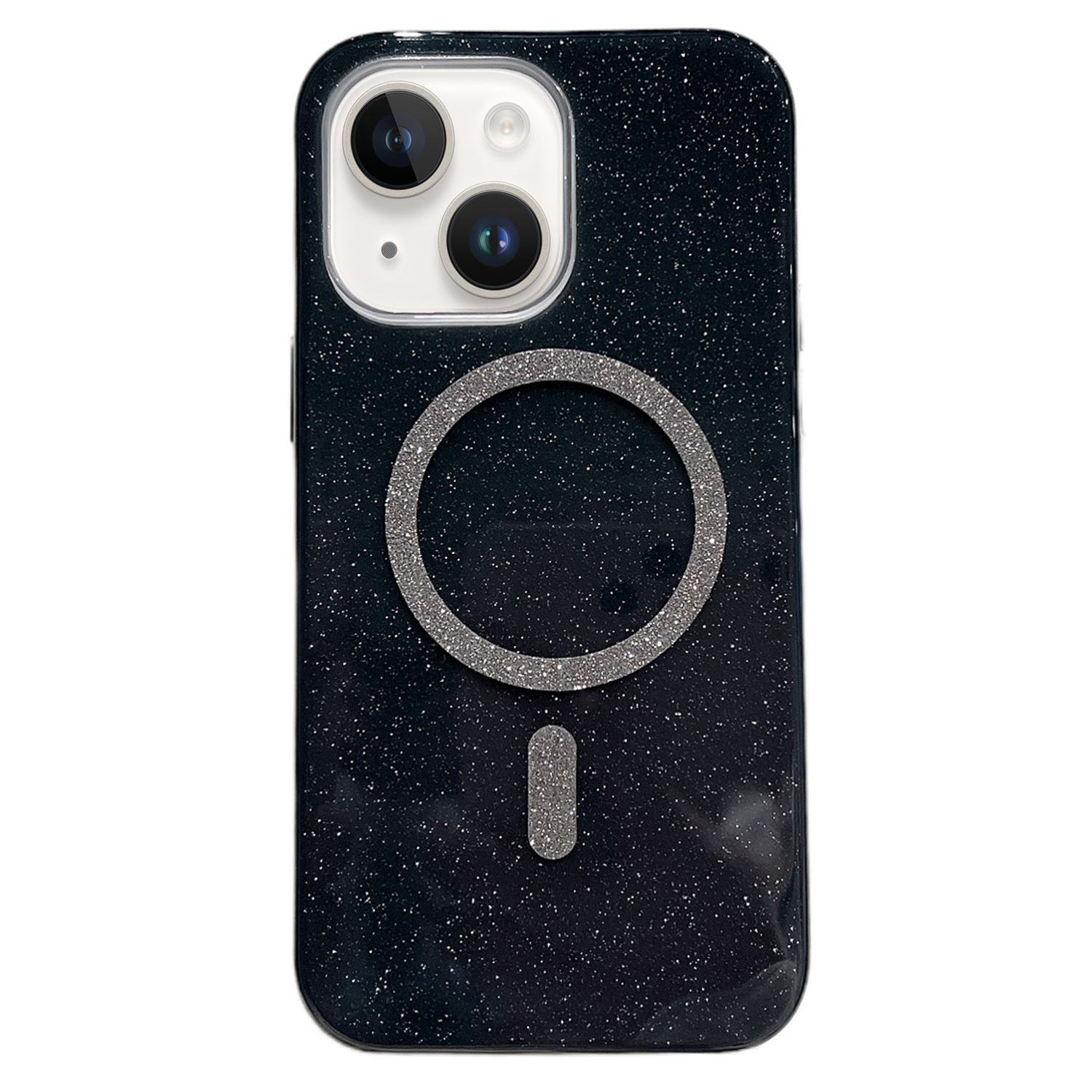 For iPhone 15 Plus Glitter MagSafe Magnetic TPU Phone Case(Black) For iPhone 15 Plus Glitter MagSafe Magnetic TPU Phone Case(Black)