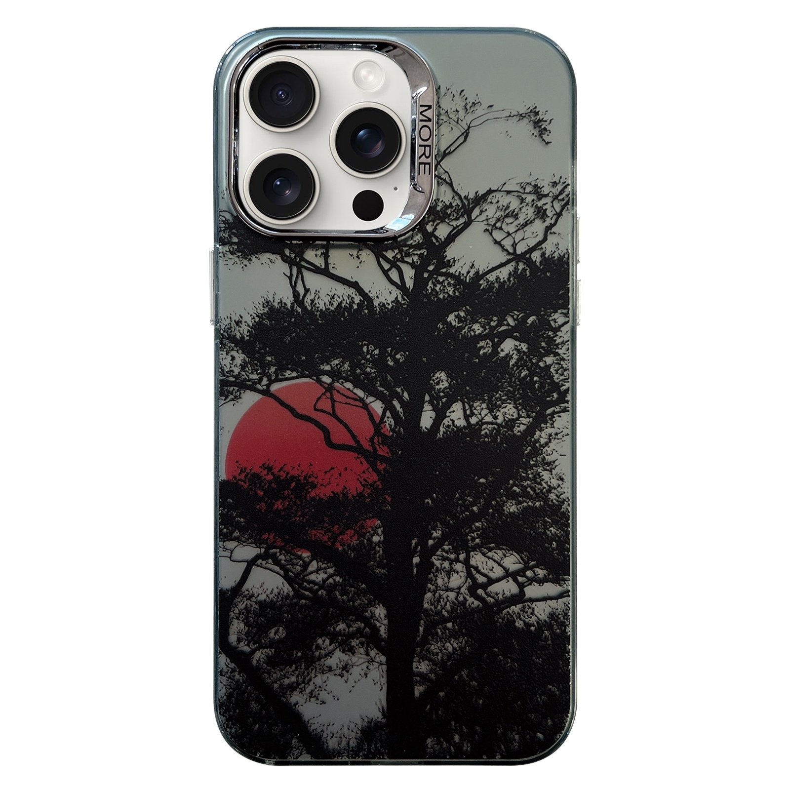 For iPhone 15 Pro Colored Silver Plating Sunset Phone Case(Left) For iPhone 15 Pro Colored Silver Plating Sunset Phone Case(Left)