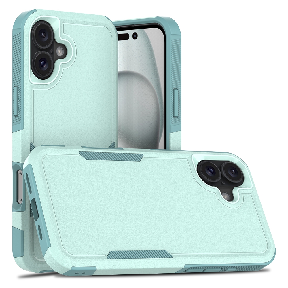 For iPhone 16 Plus 2 in 1 PC + TPU Phone Case(Light Green) For iPhone 16 Plus 2 in 1 PC + TPU Phone Case(Light Green)