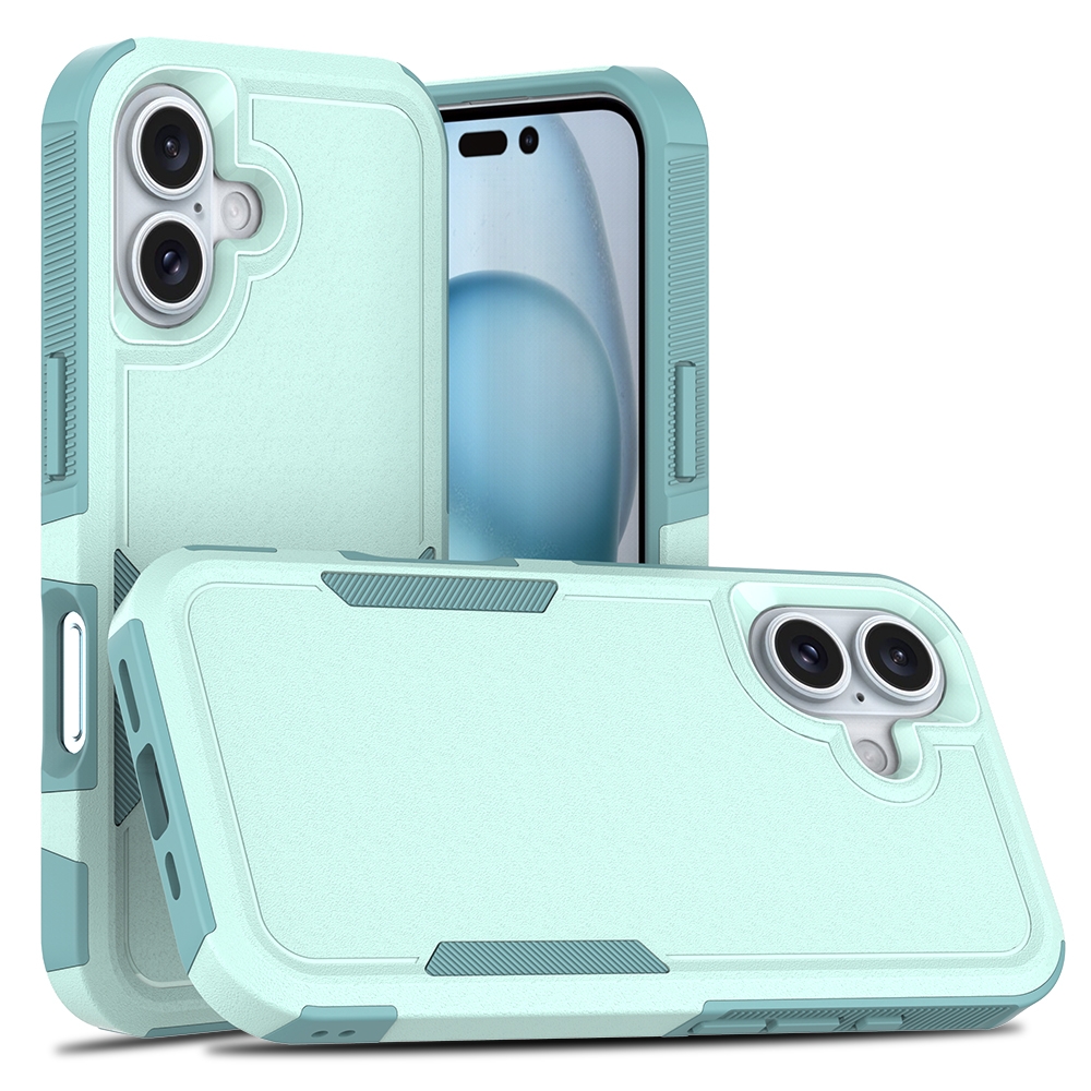 For iPhone 16 2 in 1 PC + TPU Phone Case(Light Green) For iPhone 16 2 in 1 PC + TPU Phone Case(Light Green)