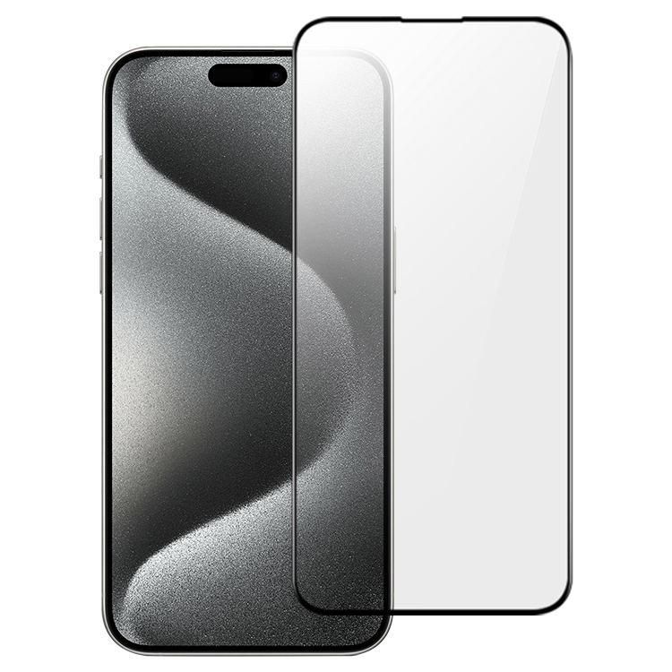 For iPhone 15 Pro TGVIS Anti-bacterial 2.5D 9H Full-screen Tempered Glass Film For iPhone 15 Pro TGVIS Anti-bacterial 2.5D 9H Full-screen Tempered Glass Film