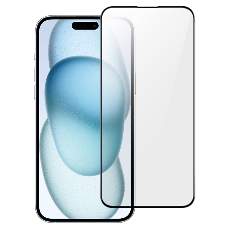 For iPhone 15 TGVIS HD 2.5D 9H Screen Printing Full-screen Tempered Glass Film For iPhone 15 TGVIS HD 2.5D 9H Screen Printing Full-screen Tempered Glass Film