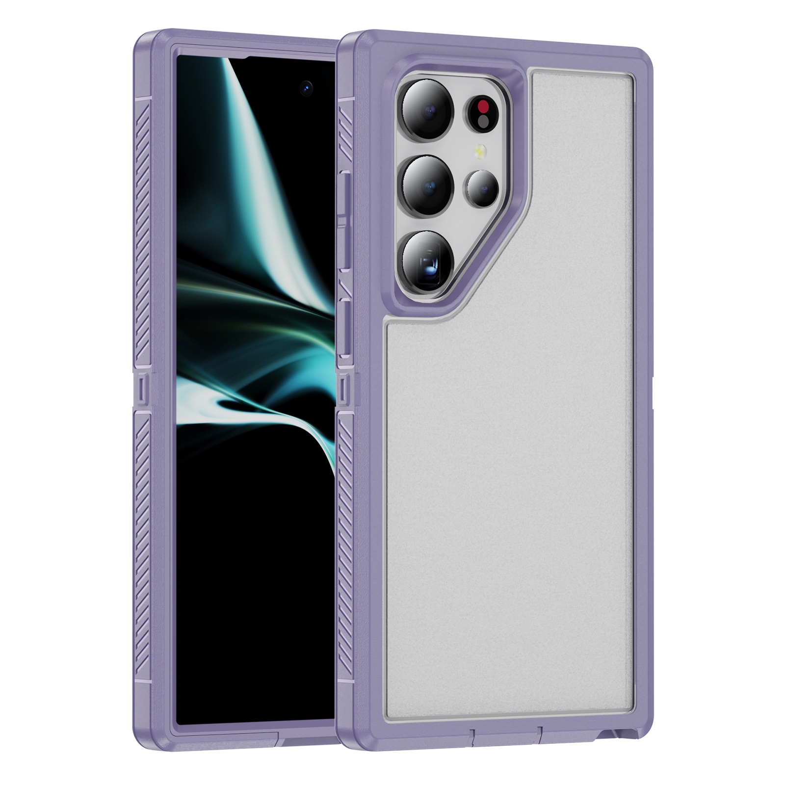 For Samsung Galaxy S24 Ultra 5G Guard Frosted Double Layer Phone Case(Light Purple)
