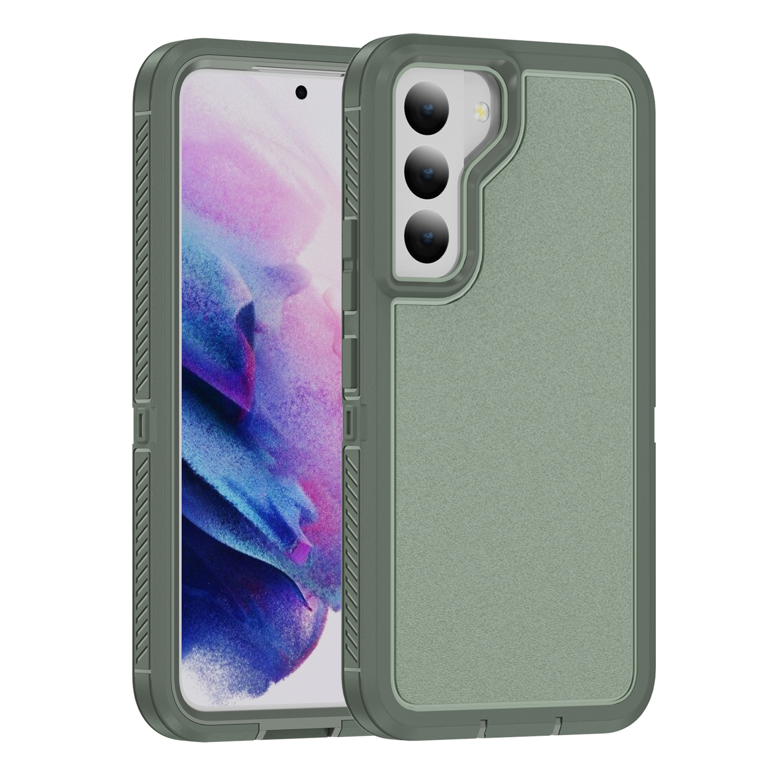 For Samsung Galaxy S22 5G Guard Frosted Double Layer Phone Case(Green) For Samsung Galaxy S22 5G Guard Frosted Double Layer Phone Case(Green)