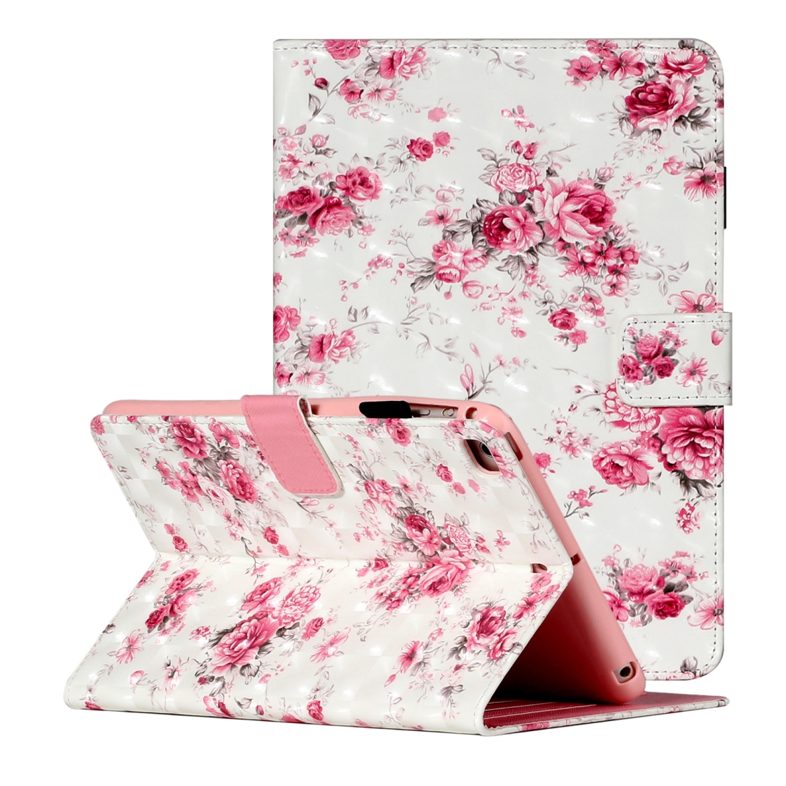 For iPad Mini 5 / 4 / 3 / 2 / 1 3D Pattern Horizontal Flip Leather Case with Card Slots & Holder & Sleep / Wake-up Function(Rose Flower) For iPad Mini 5 / 4 / 3 / 2 / 1 3D Pattern Horizontal Flip Leather Case with Card Slots & Holder & Sleep / Wake-up Function(Rose Flower)