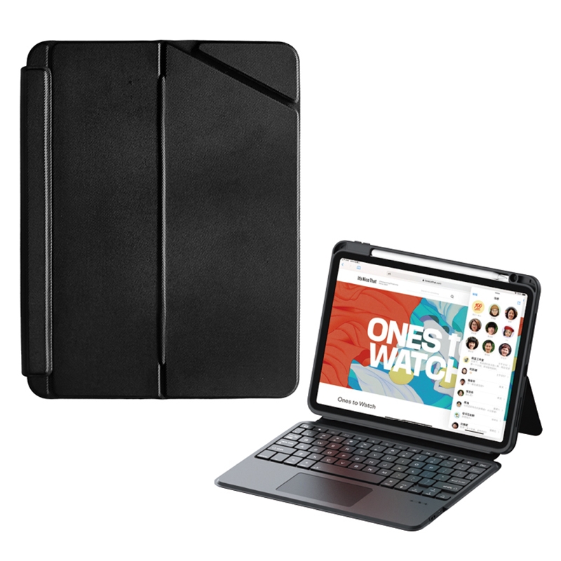 For iPad Pro 12.9 ZGA K01 Wireless Bluetooth Magnetic Keyboard Tablet Leather Case(Black) For iPad Pro 12.9 ZGA K01 Wireless Bluetooth Magnetic Keyboard Tablet Leather Case(Black)