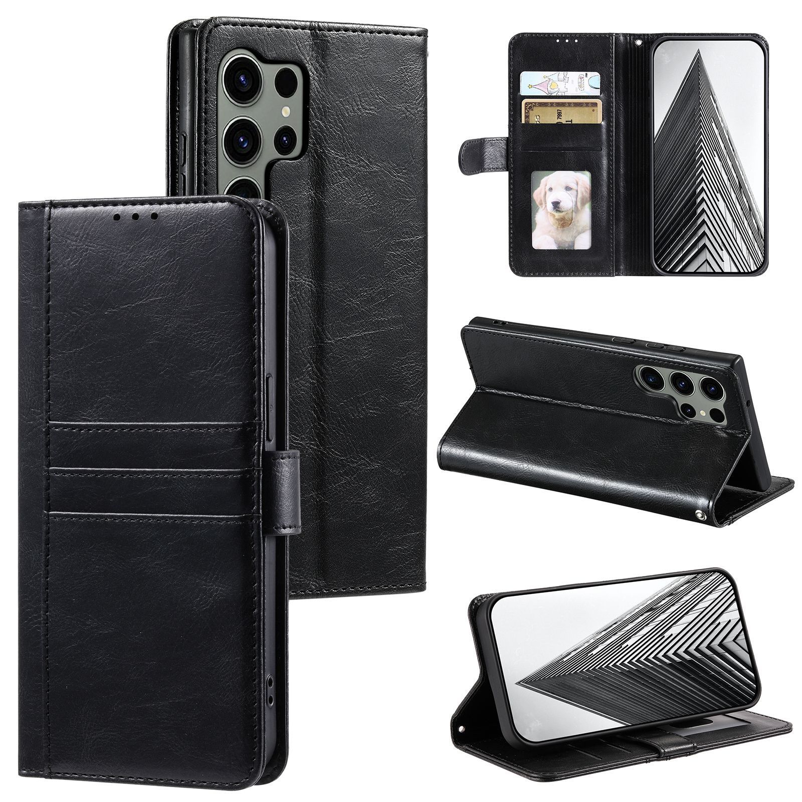 For Samsung Galaxy S24 Ultra 5G Simple 6-Card Wallet Leather Phone Case(Black) For Samsung Galaxy S24 Ultra 5G Simple 6-Card Wallet Leather Phone Case(Black)
