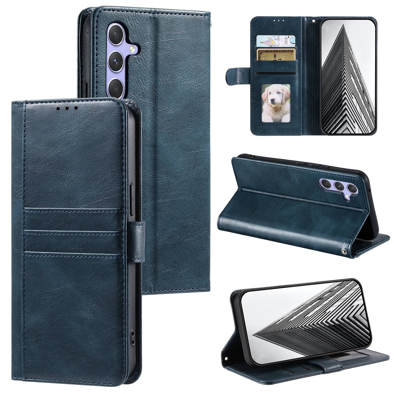 For Samsung Galaxy S23 FE 5G Simple 6-Card Wallet Leather Phone Case(Navy Blue) For Samsung Galaxy S23 FE 5G Simple 6-Card Wallet Leather Phone Case(Navy Blue)