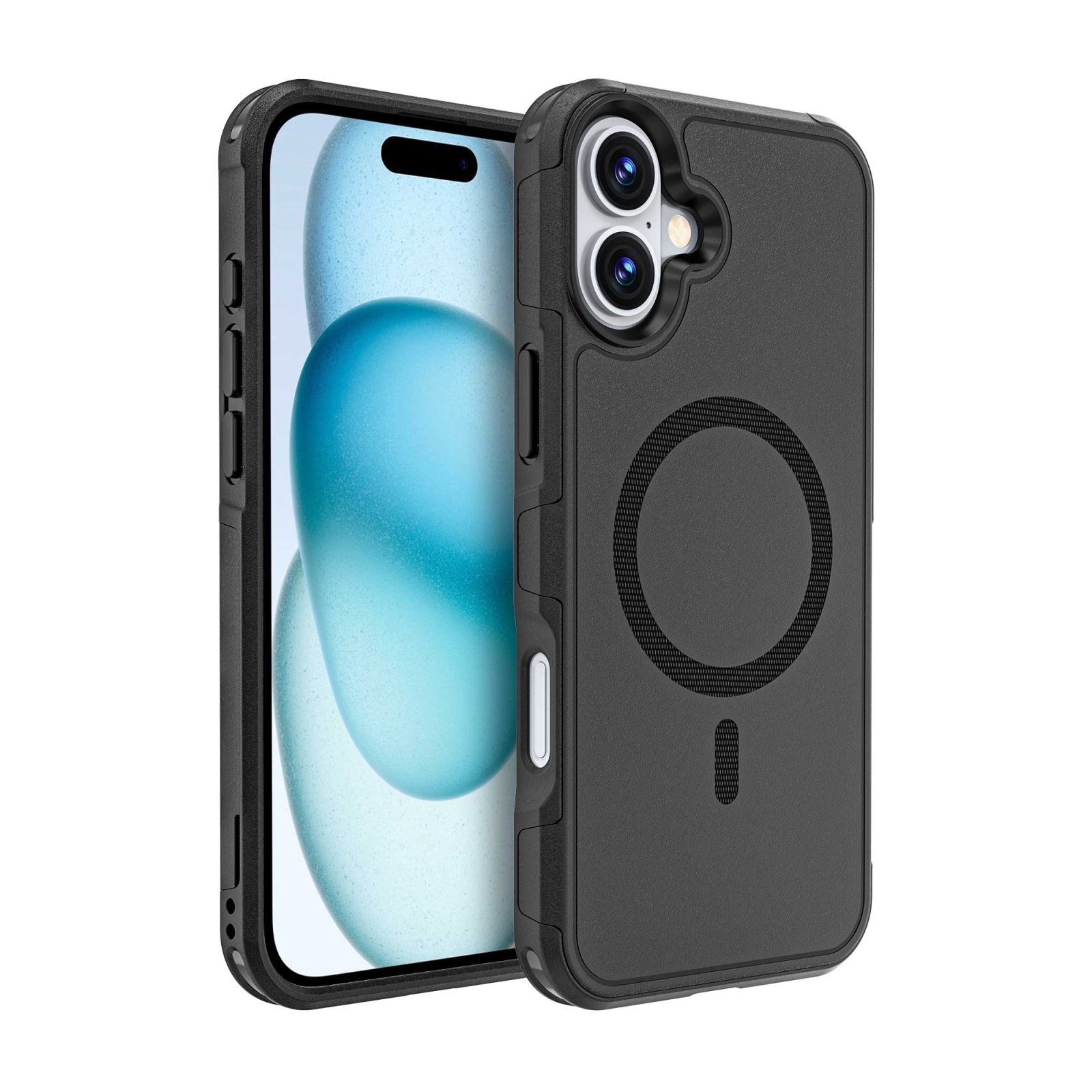 For iPhone 16 Plus RedPepper Armor Magsafe PC Hybrid TPU Phone Case(Black) For iPhone 16 Plus RedPepper Armor Magsafe PC Hybrid TPU Phone Case(Black)