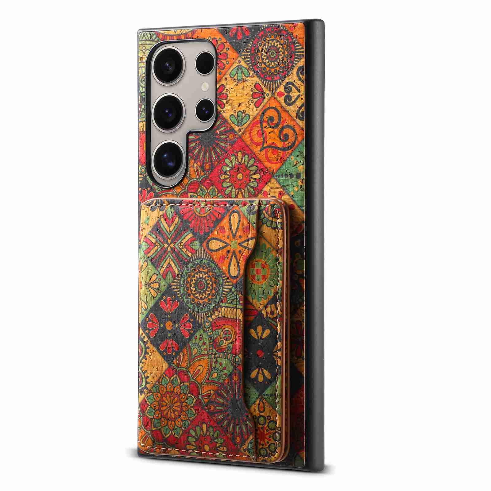 For Samsung Galaxy S24 Ultra 5G Card Slot Holder Phone Case(Autumn Yellow) For Samsung Galaxy S24 Ultra 5G Card Slot Holder Phone Case(Autumn Yellow)