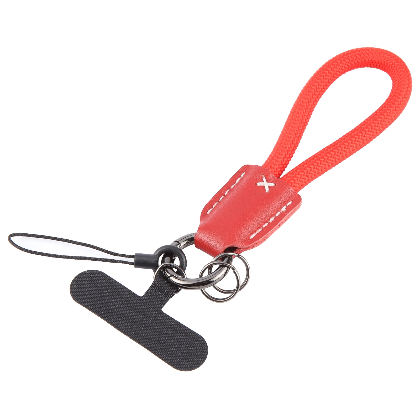 Keychain Pure Color Mobile Phone Anti-lost Short Lanyard(Red) Keychain Pure Color Mobile Phone Anti-lost Short Lanyard(Red)