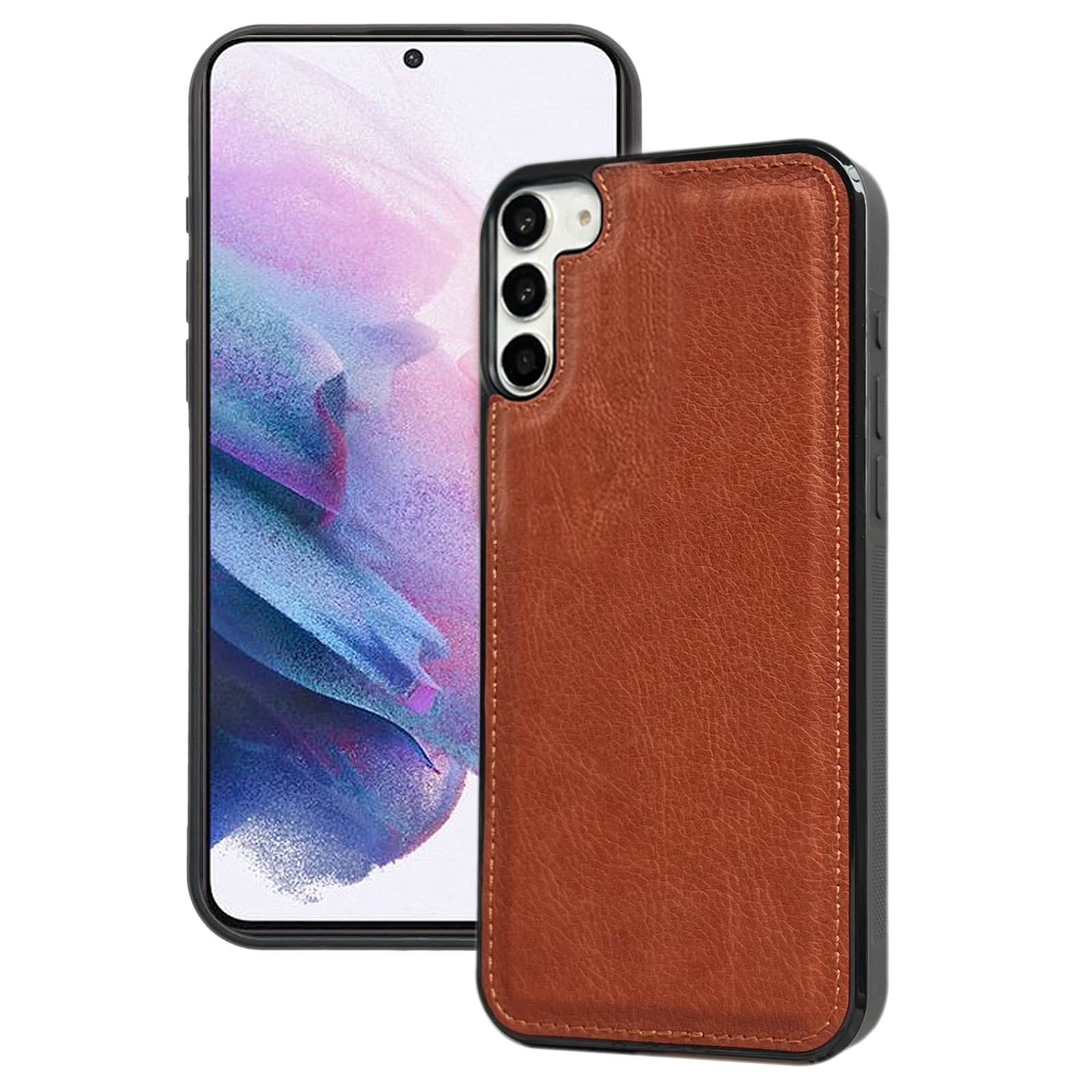 For Samsung Galaxy S21+ 5G Cowhide Texture Back Cover Phone Case(Brown) For Samsung Galaxy S21+ 5G Cowhide Texture Back Cover Phone Case(Brown)