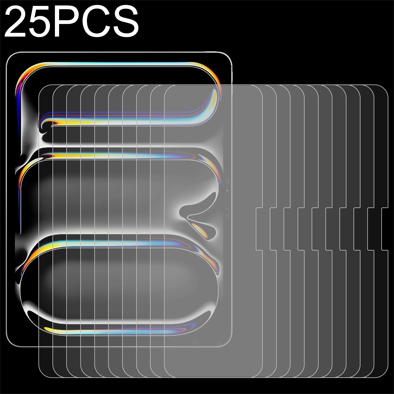 For iPad Pro 13 2024 25pcs 0.26mm 9H 2.5D Explosion-proof Tempered Glass Film