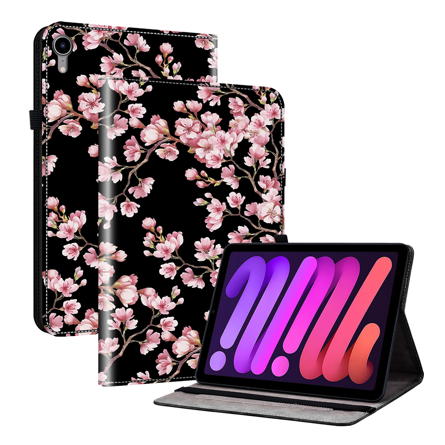 For iPad mini 6 / mini 2024 Crystal Texture Painted Leather Smart Tablet Case(Plum Bossom)