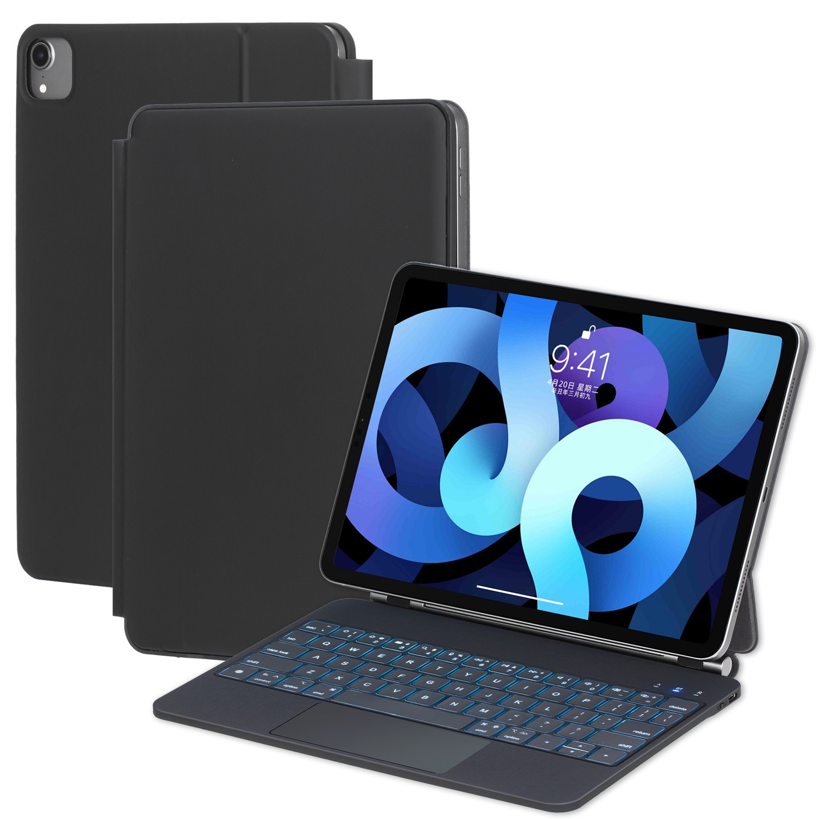 For iPad Air 11 2024 / Pro 11 / Air 2022 10.9 Touch Pad Bluetooth Keyboard Leather Case(Black) For iPad Air 11 2024 / Pro 11 / Air 2022 10.9 Touch Pad Bluetooth Keyboard Leather Case(Black)
