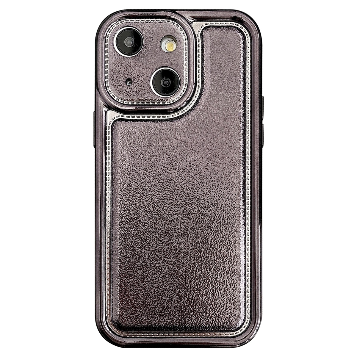 For iPhone 15 Plus Electroplating Frosted TPU Phone Case(Black)