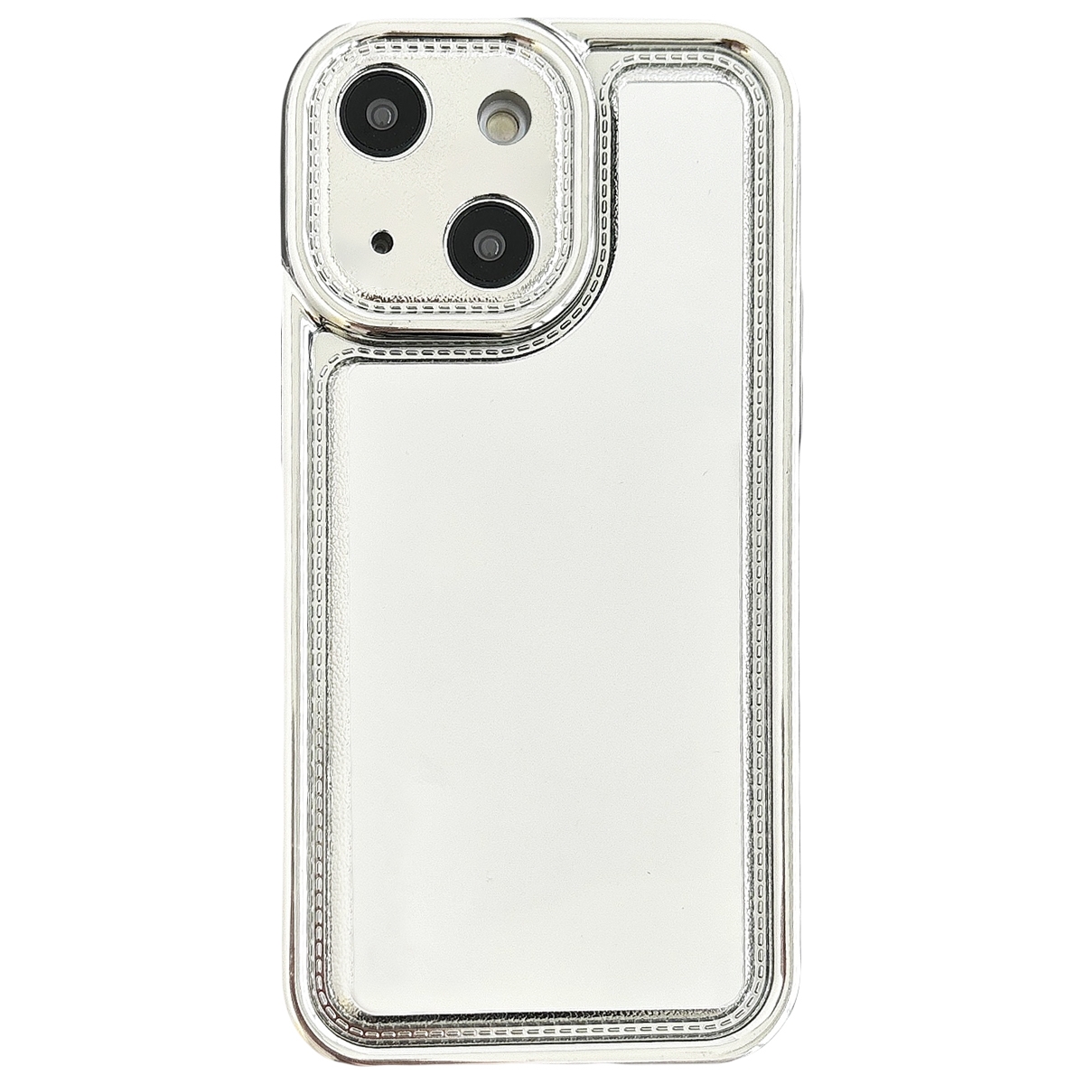 For iPhone 15 Plus Electroplating Mirror TPU Phone Case(Silver) For iPhone 15 Plus Electroplating Mirror TPU Phone Case(Silver)