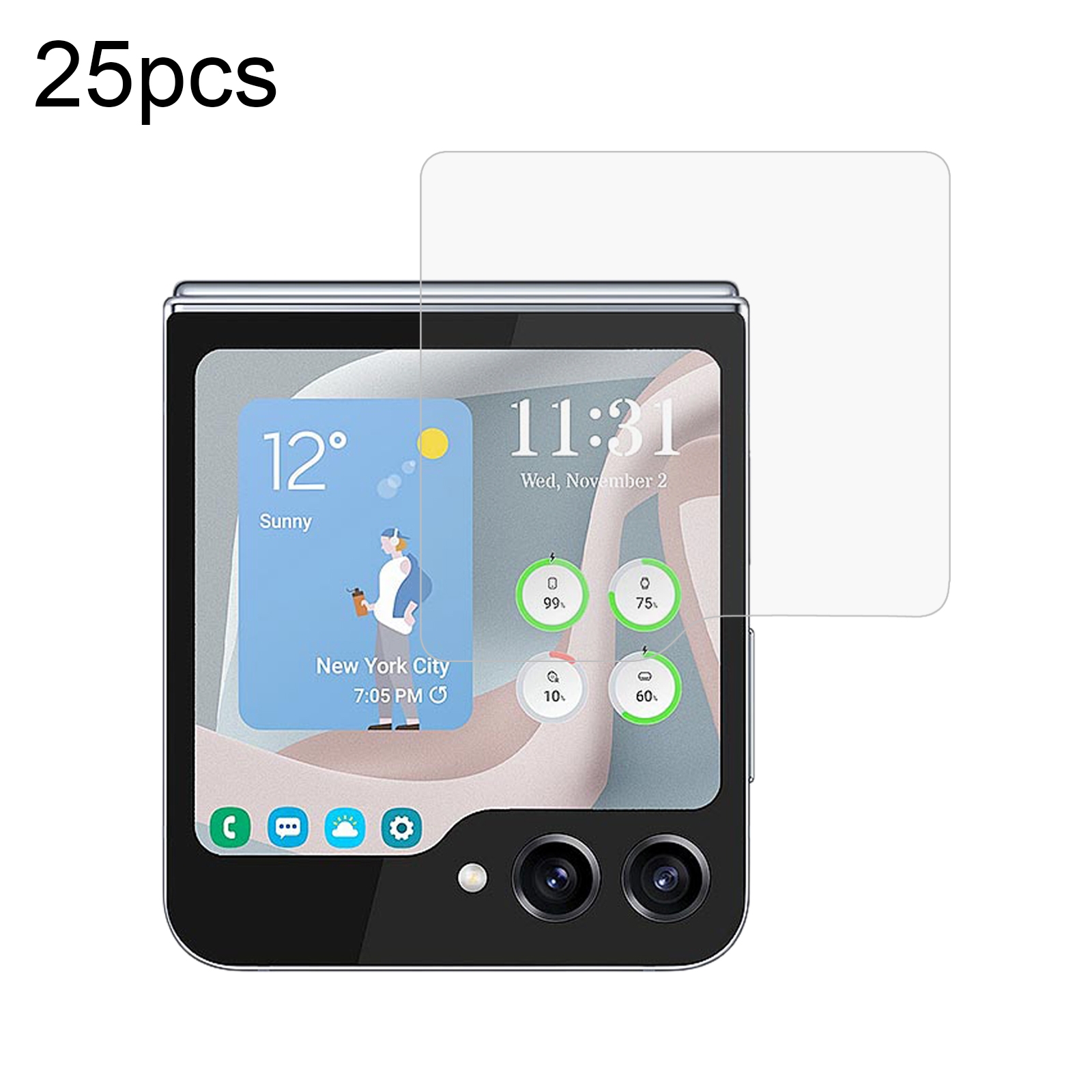 For Samsung Galaxy Z Flip6 25pcs External Small Screen Half Cover Screen Protector For Samsung Galaxy Z Flip6 25pcs External Small Screen Half Cover Screen Protector