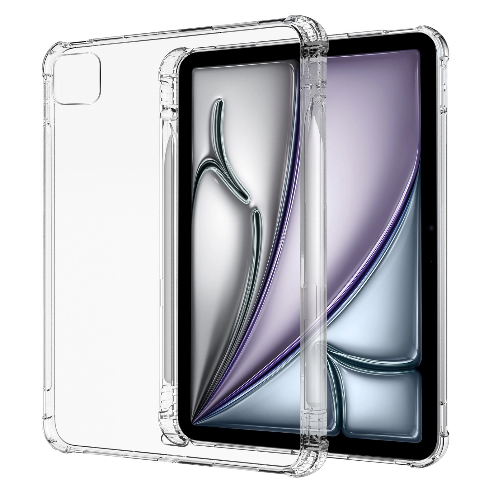 For iPad Air 13 2024 Highly Transparent TPU Full Thicken Corners Shockproof Protective Case with Pen Slot(Transparent) For iPad Air 13 2024 Highly Transparent TPU Full Thicken Corners Shockproof Protective Case with Pen Slot(Transparent)