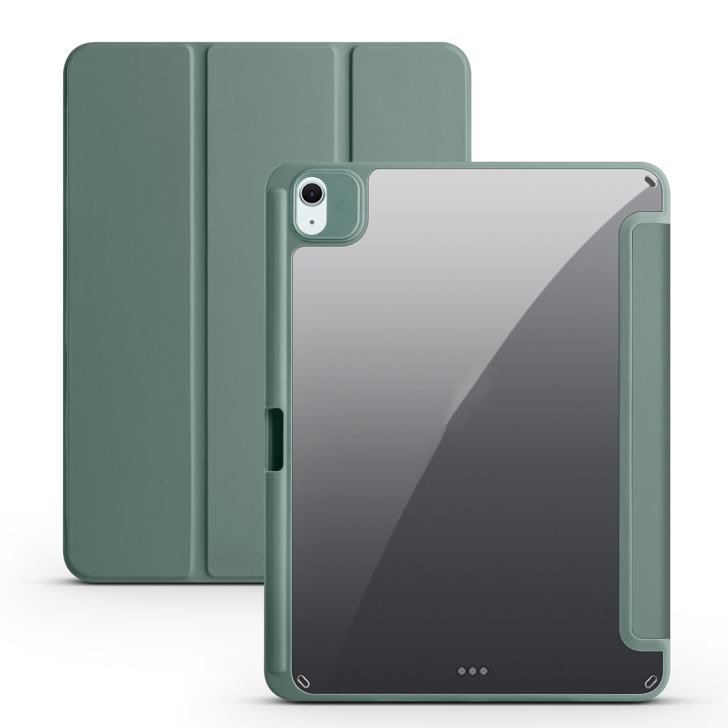 For iPad Air 11 2024 Acrylic 3-folding Smart Leather Tablet Case(Dark Green) For iPad Air 11 2024 Acrylic 3-folding Smart Leather Tablet Case(Dark Green)