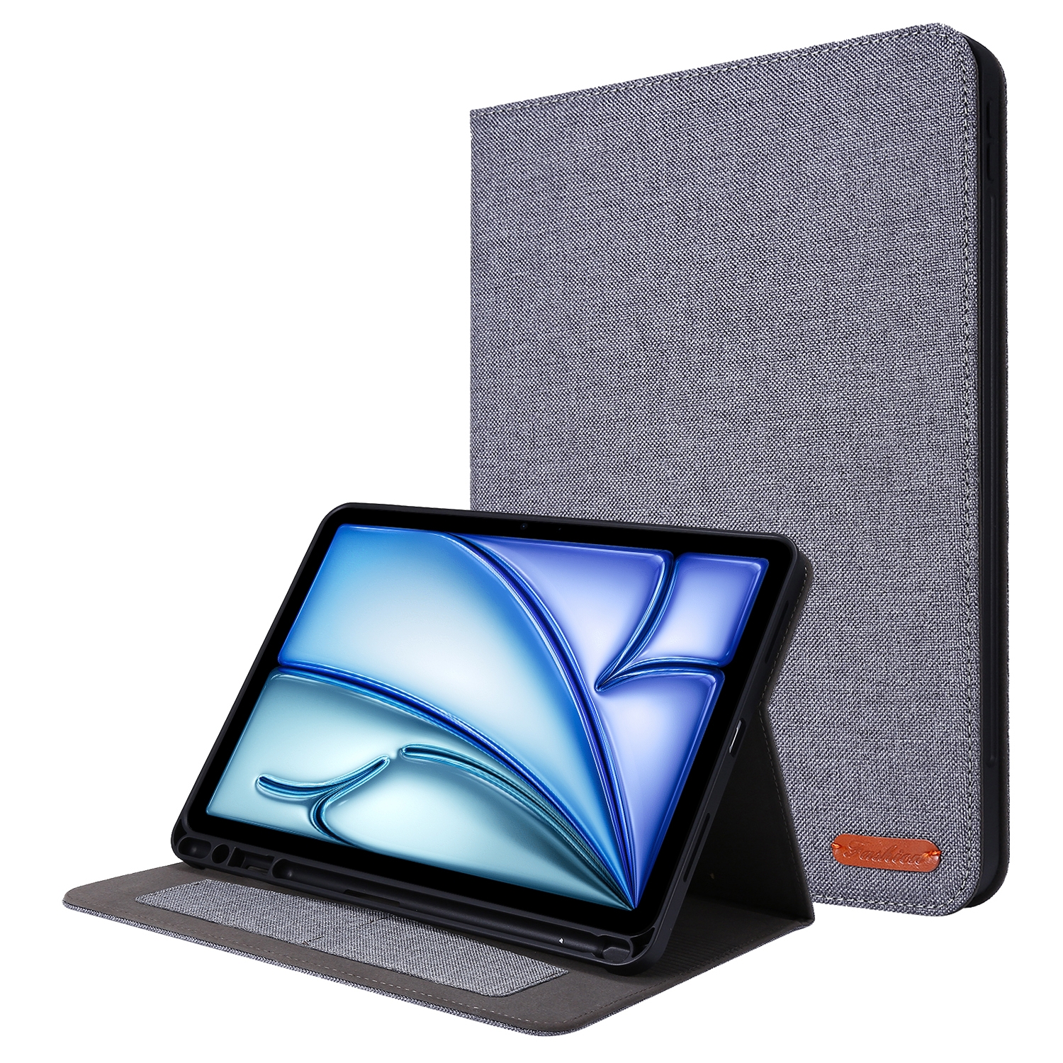 For iPad Air 13 2024 Fabric Leather Tablet Case(Grey) For iPad Air 13 2024 Fabric Leather Tablet Case(Grey)