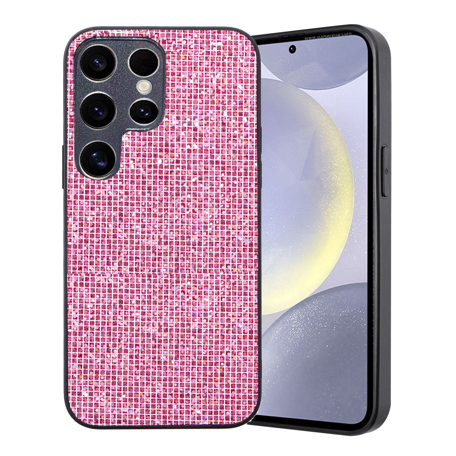 For Samsung Galaxy S24 Ultra 5G Glitter Powder TPU Hybrid PC Phone Case(Pink) For Samsung Galaxy S24 Ultra 5G Glitter Powder TPU Hybrid PC Phone Case(Pink)