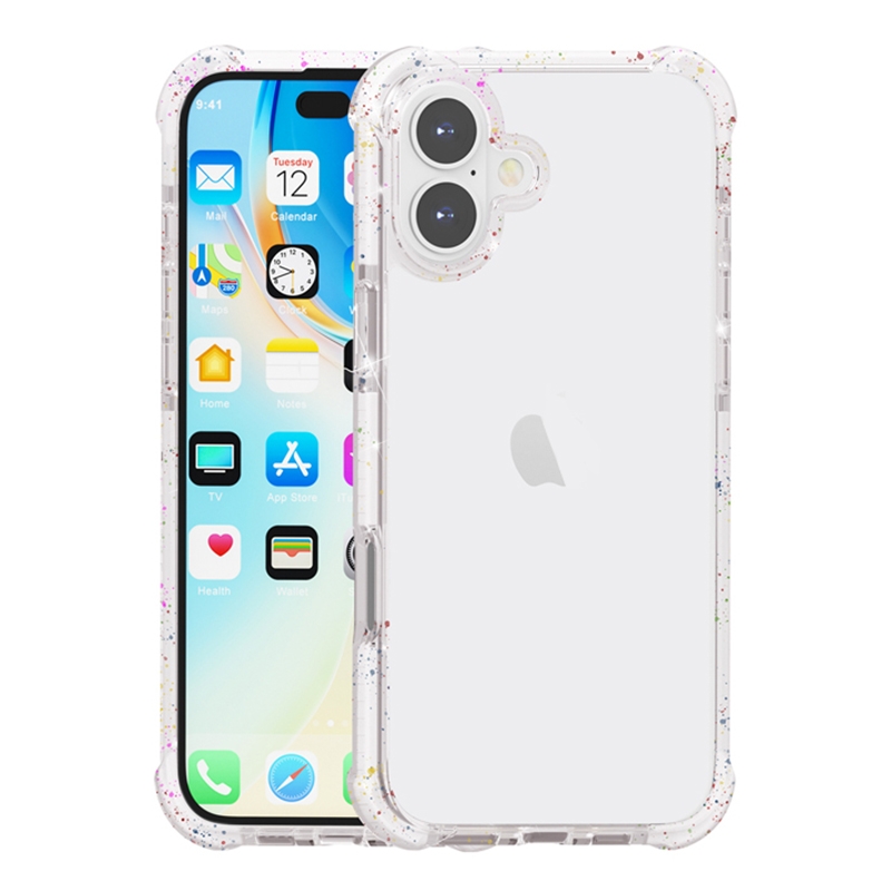 For iPhone 13 Pro Max Acrylic Color Point Transparent Phone Case(White) For iPhone 13 Pro Max Acrylic Color Point Transparent Phone Case(White)