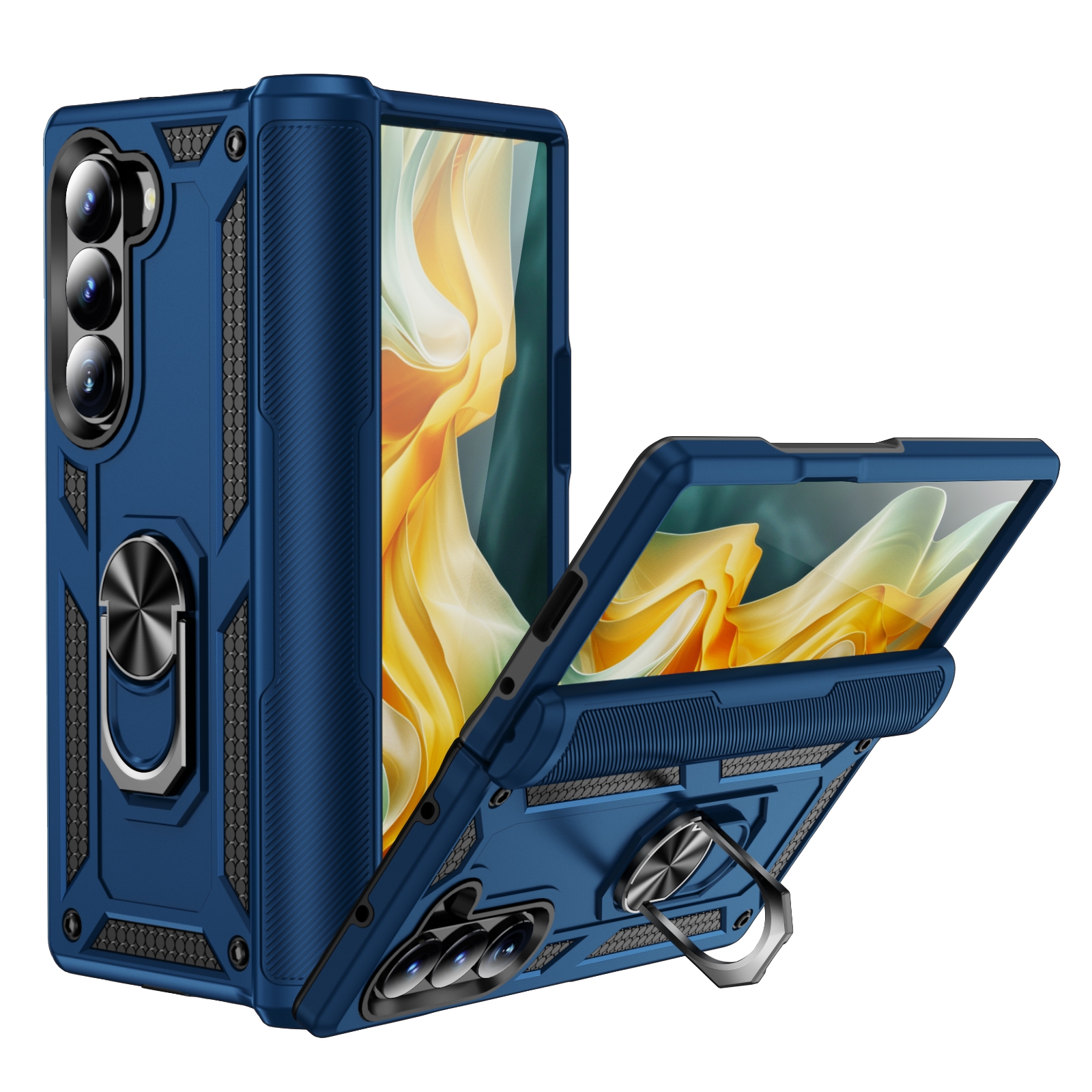 For Samsung Galaxy Z Fold6 5G Shockproof TPU + PC Phone Case with Protective Strap(Royal Blue) For Samsung Galaxy Z Fold6 5G Shockproof TPU + PC Phone Case with Protective Strap(Royal Blue)
