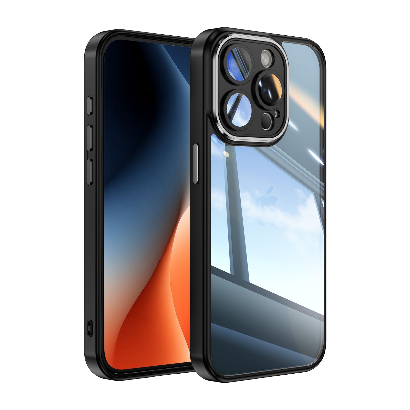 For iPhone 14 Pro Acrylic Hybrid TPU Armor Shockproof Phone Case(Black) For iPhone 14 Pro Acrylic Hybrid TPU Armor Shockproof Phone Case(Black)
